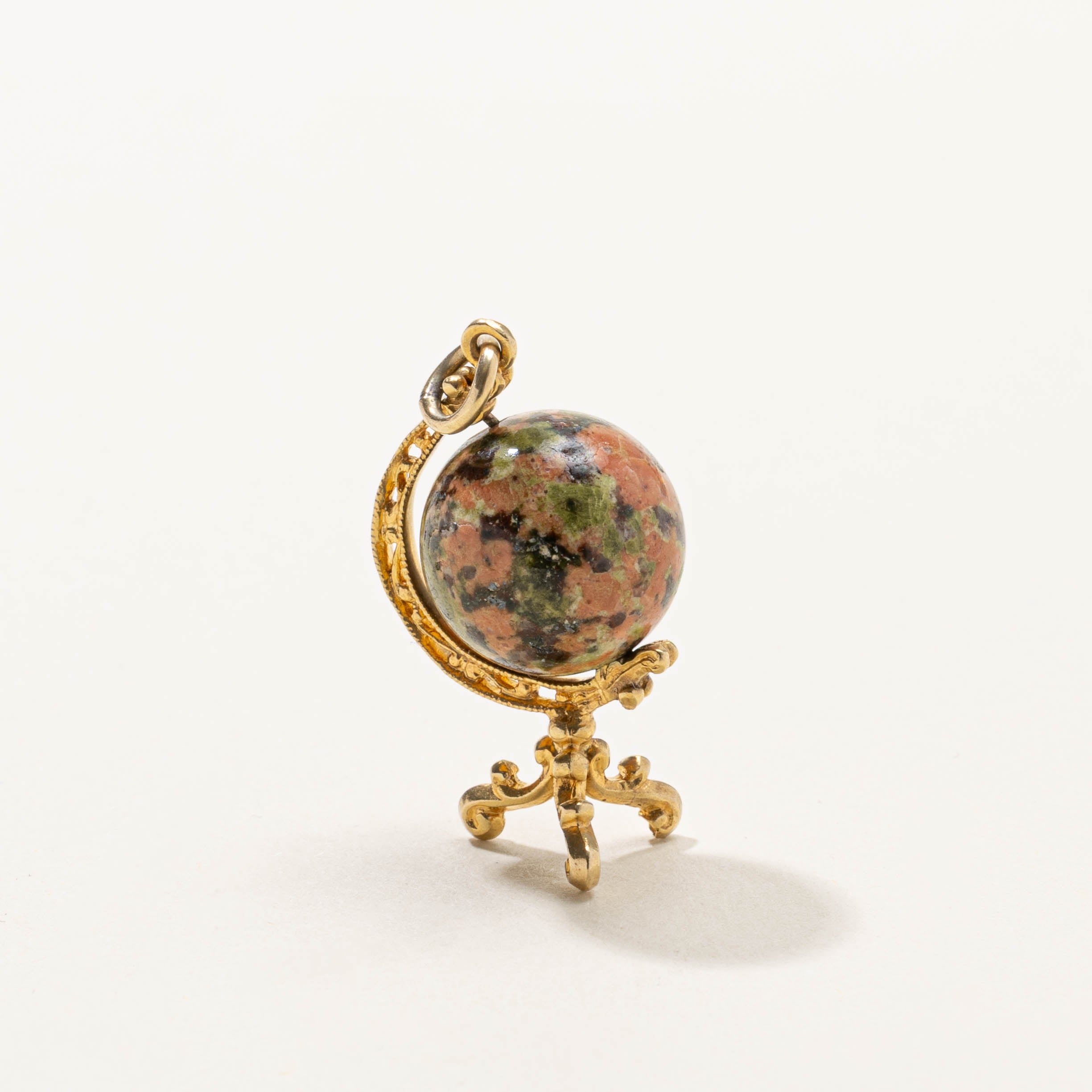 1972 Birmingham Unakite Globe Charm | 15.00ct
