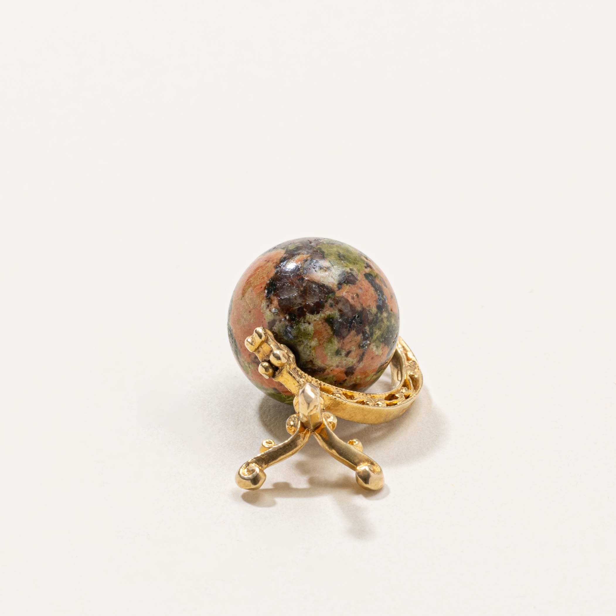 1972 Birmingham Unakite Globe Charm | 15.00ct