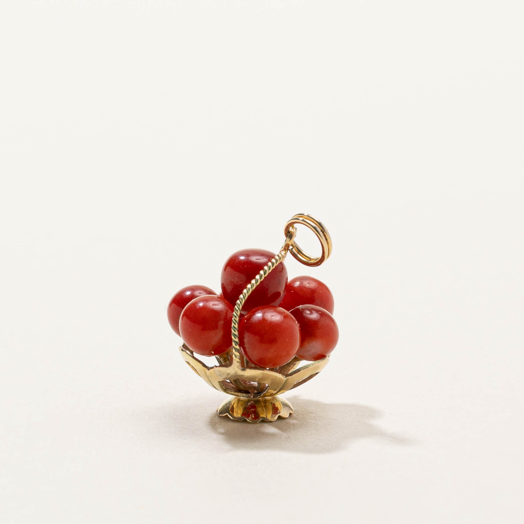 9k Carnelian Cluster Fruit Basket Pendant | 10.00ctw