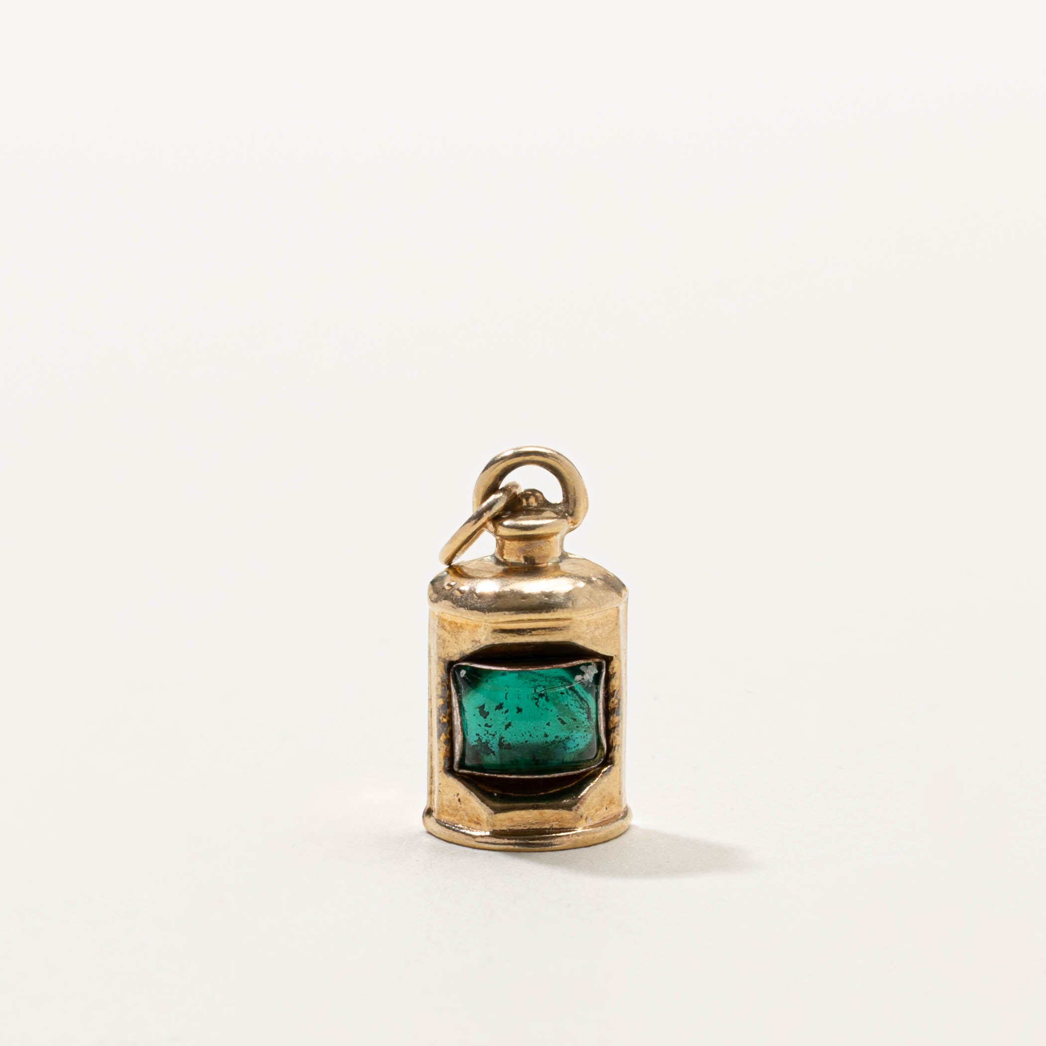 1965 Birmingham Green Glass Lantern Pendant | 1.00ct