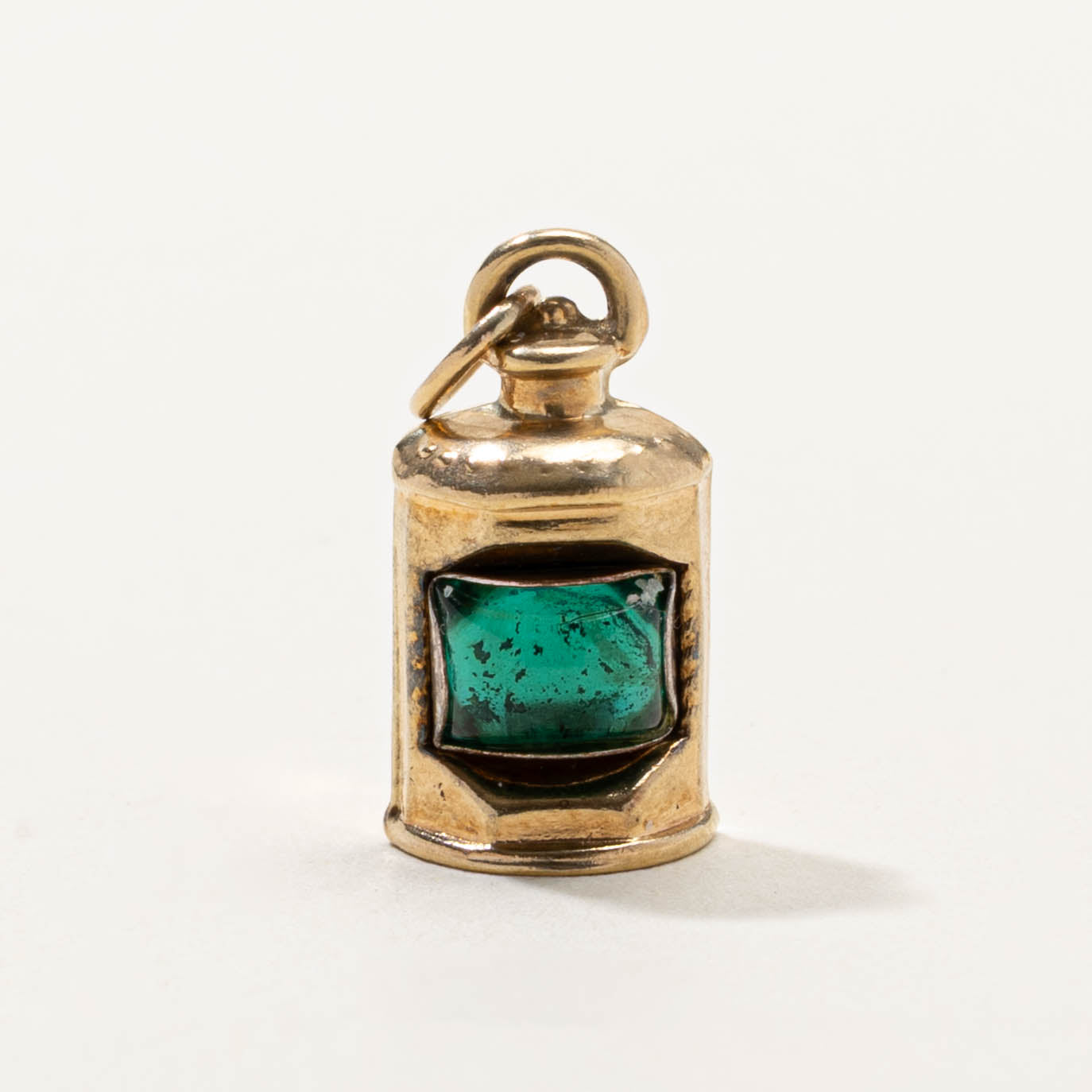 1965 Birmingham Green Glass Lantern Pendant | 1.00ct