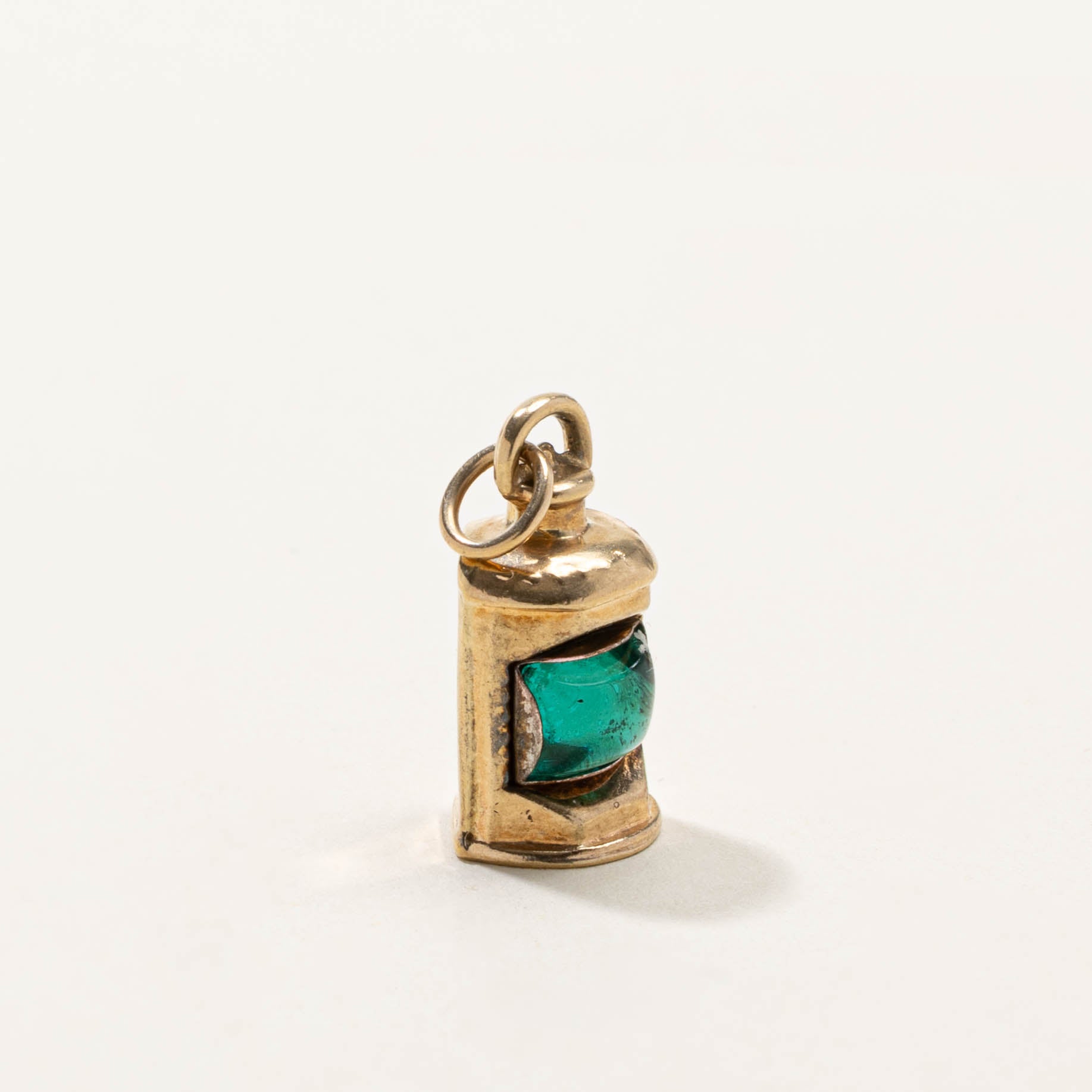 1965 Birmingham Green Glass Lantern Pendant | 1.00ct