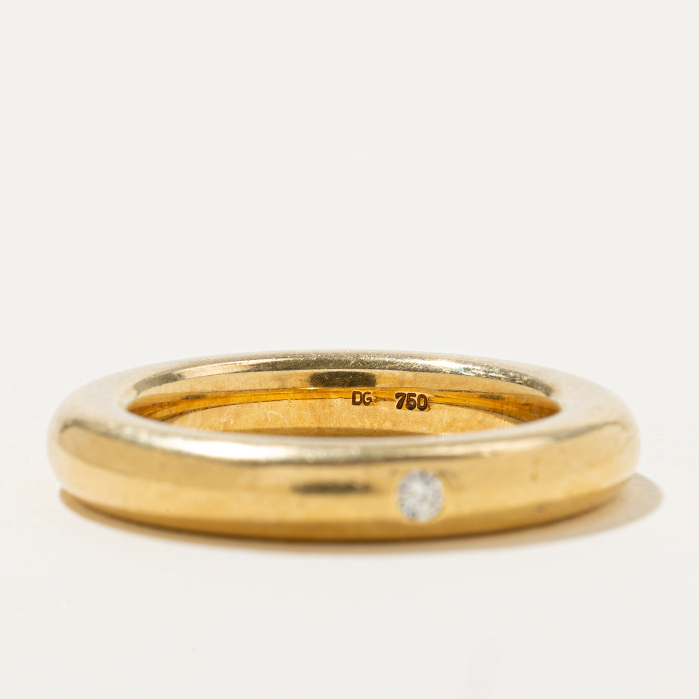 18k Flush Set Diamond Tubular Band | 3.9mm | SZ 6.75