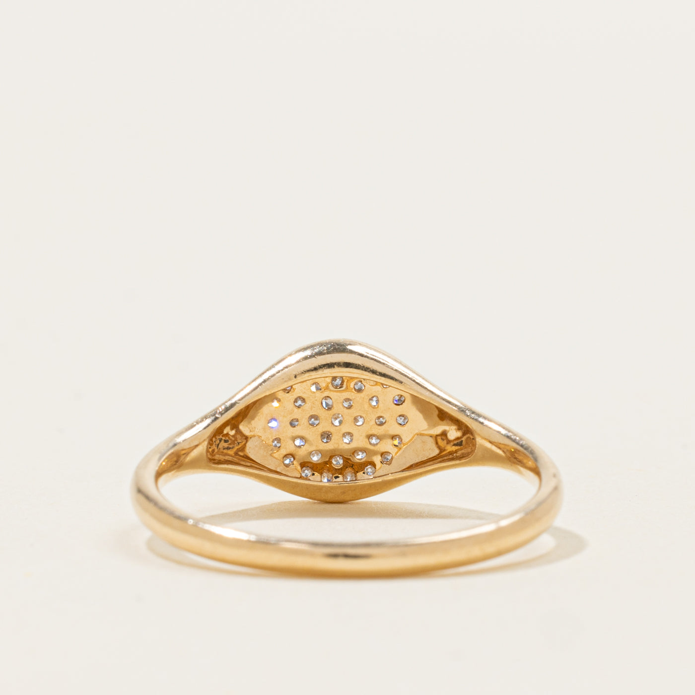 'Mejuri' Pavé Diamond Signet Ring | SZ 7
