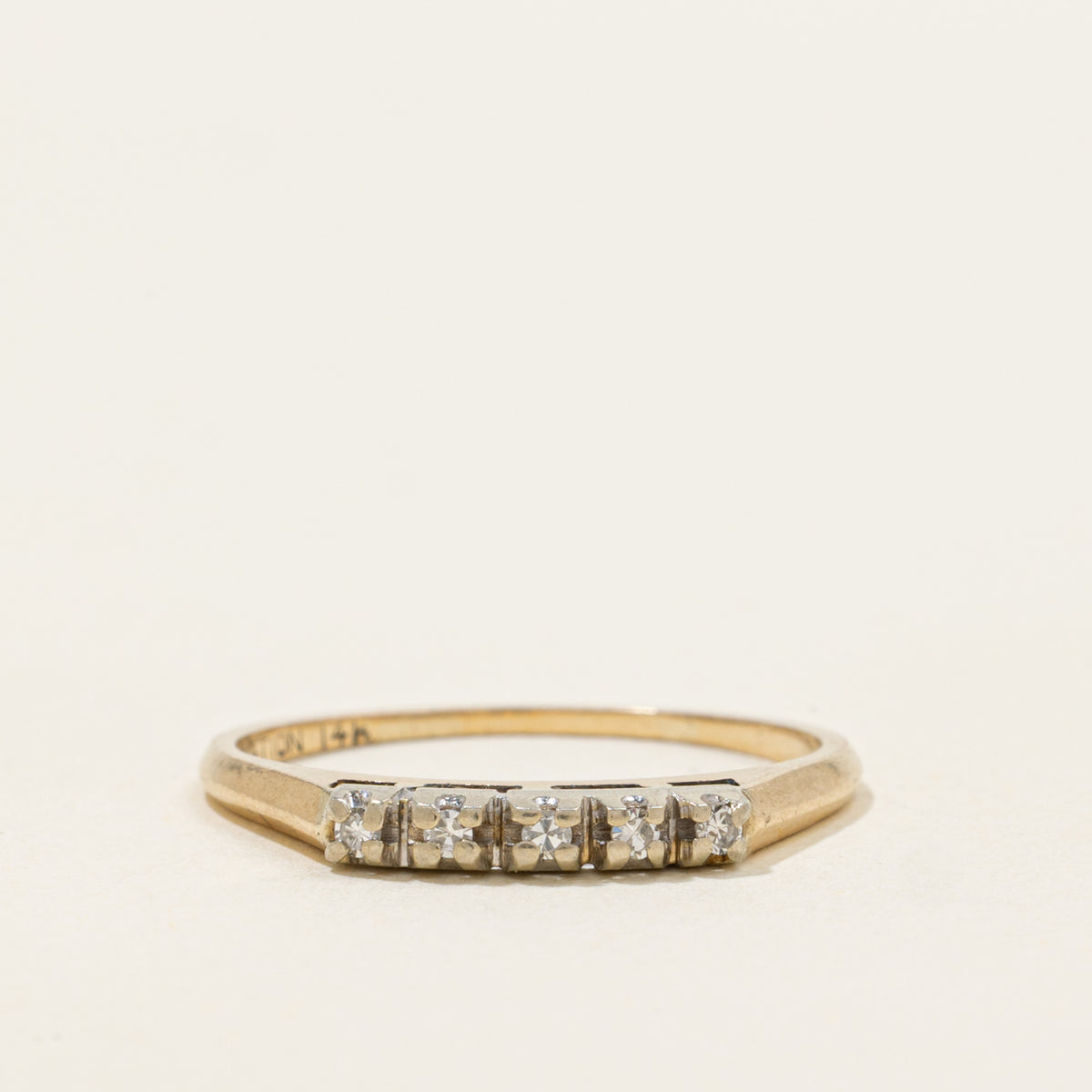 14k Five Stone Diamond Band | SZ 8