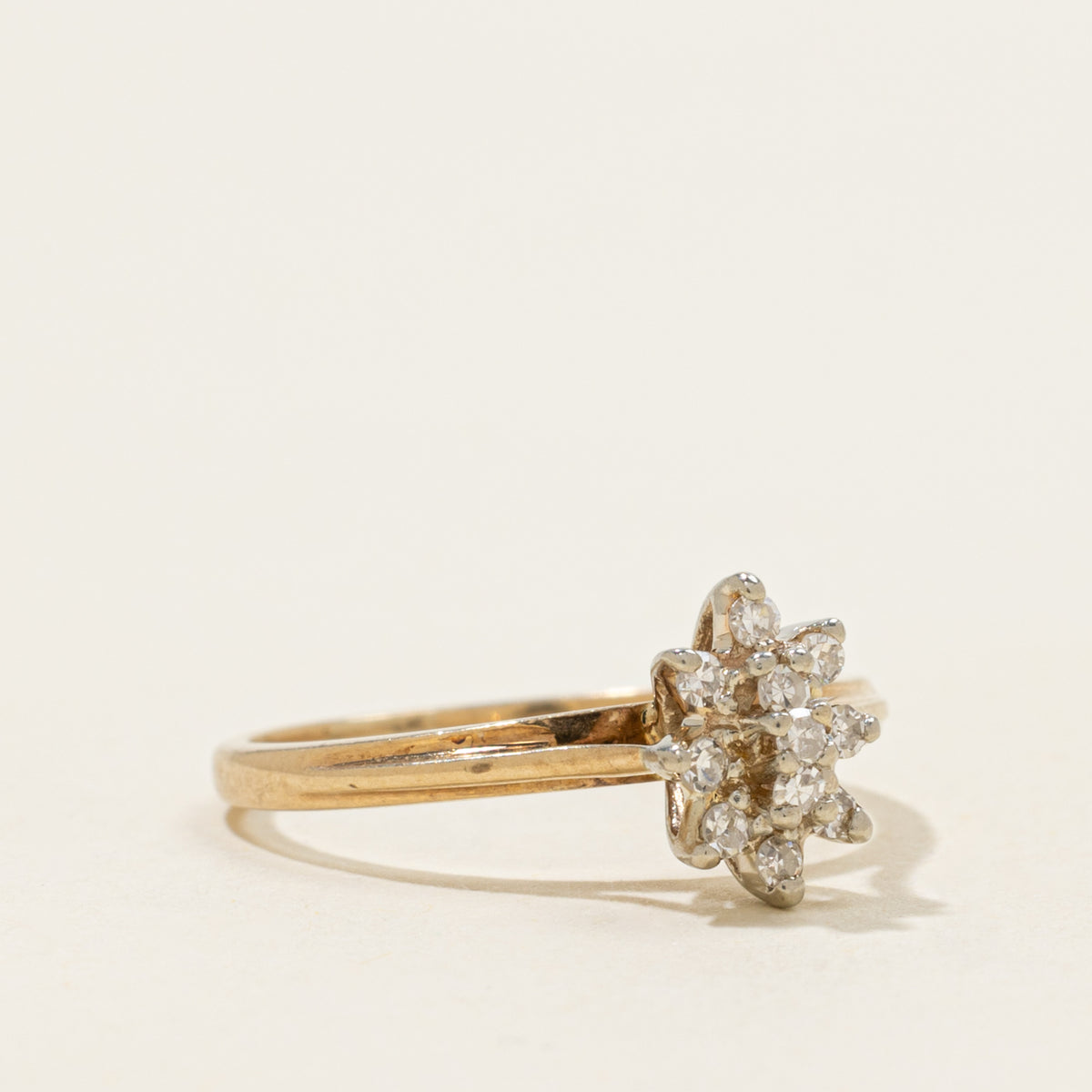 10k Diamond Petal Cluster Ring | SZ 5