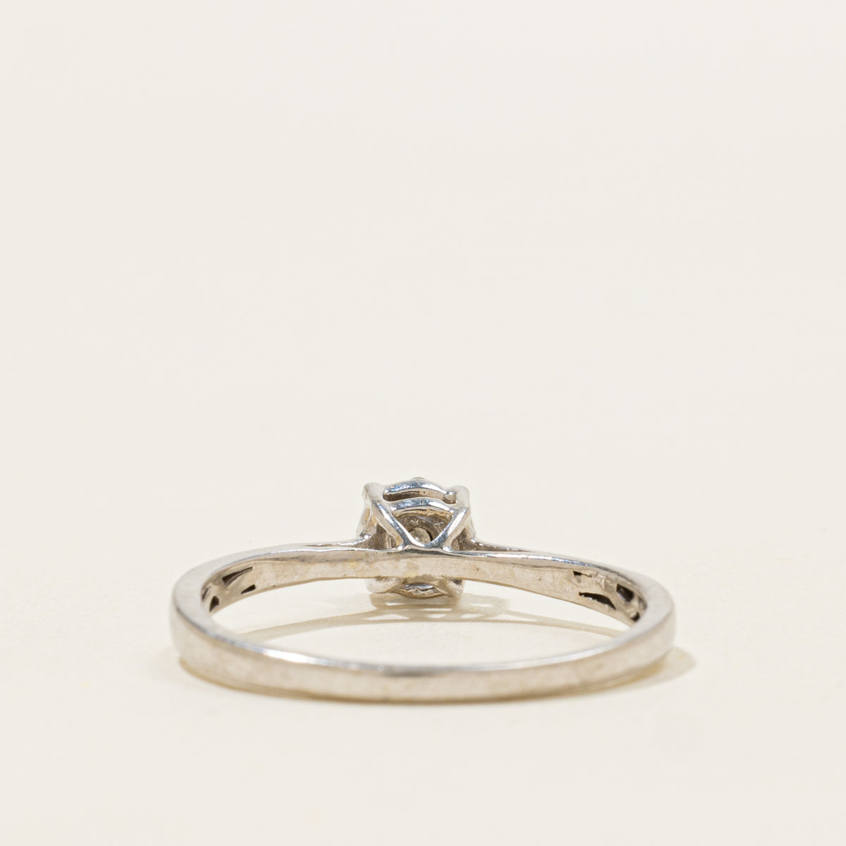 10k Illusion Set Diamond Cluster Reverse Tapered Ring | SZ 7.25