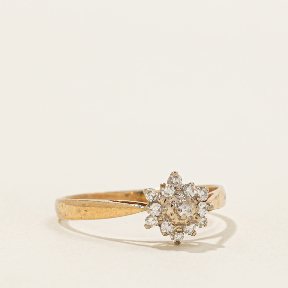 10k Diamond Petal Cluster Ring | SZ 6.5