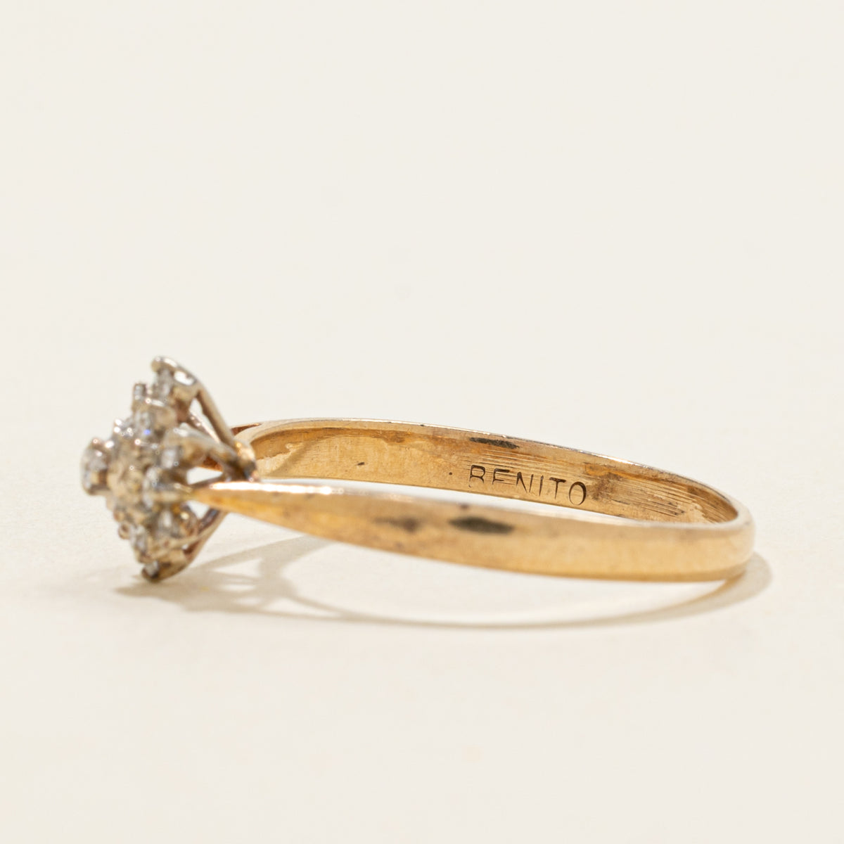 10k Diamond Petal Cluster Ring | SZ 6.5