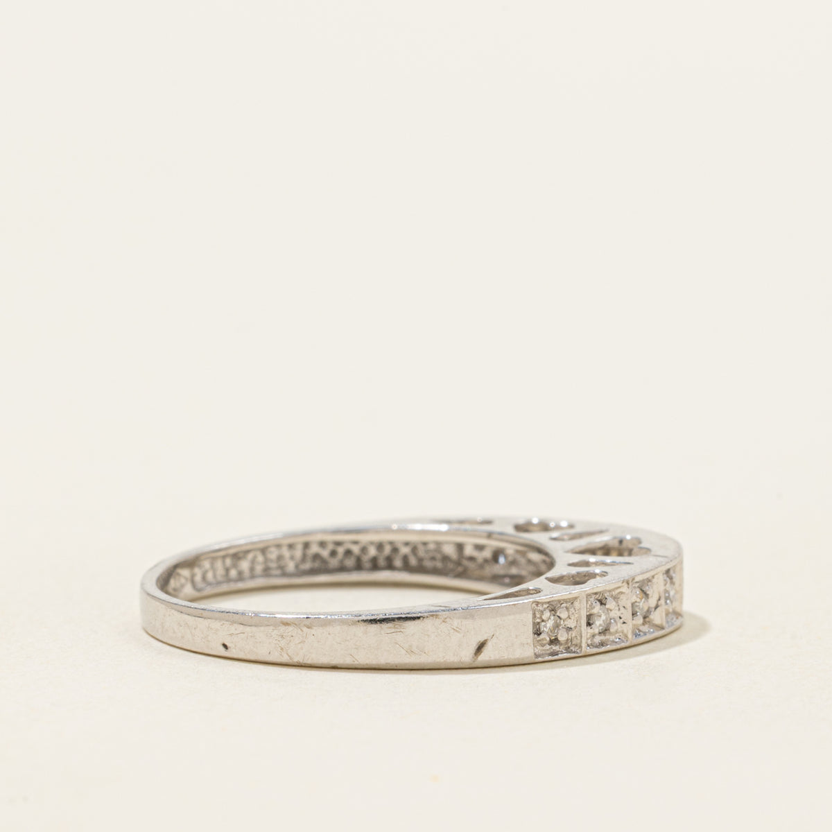 10k Semi Eternity Diamond Raised Band | 3.30mm | SZ 7