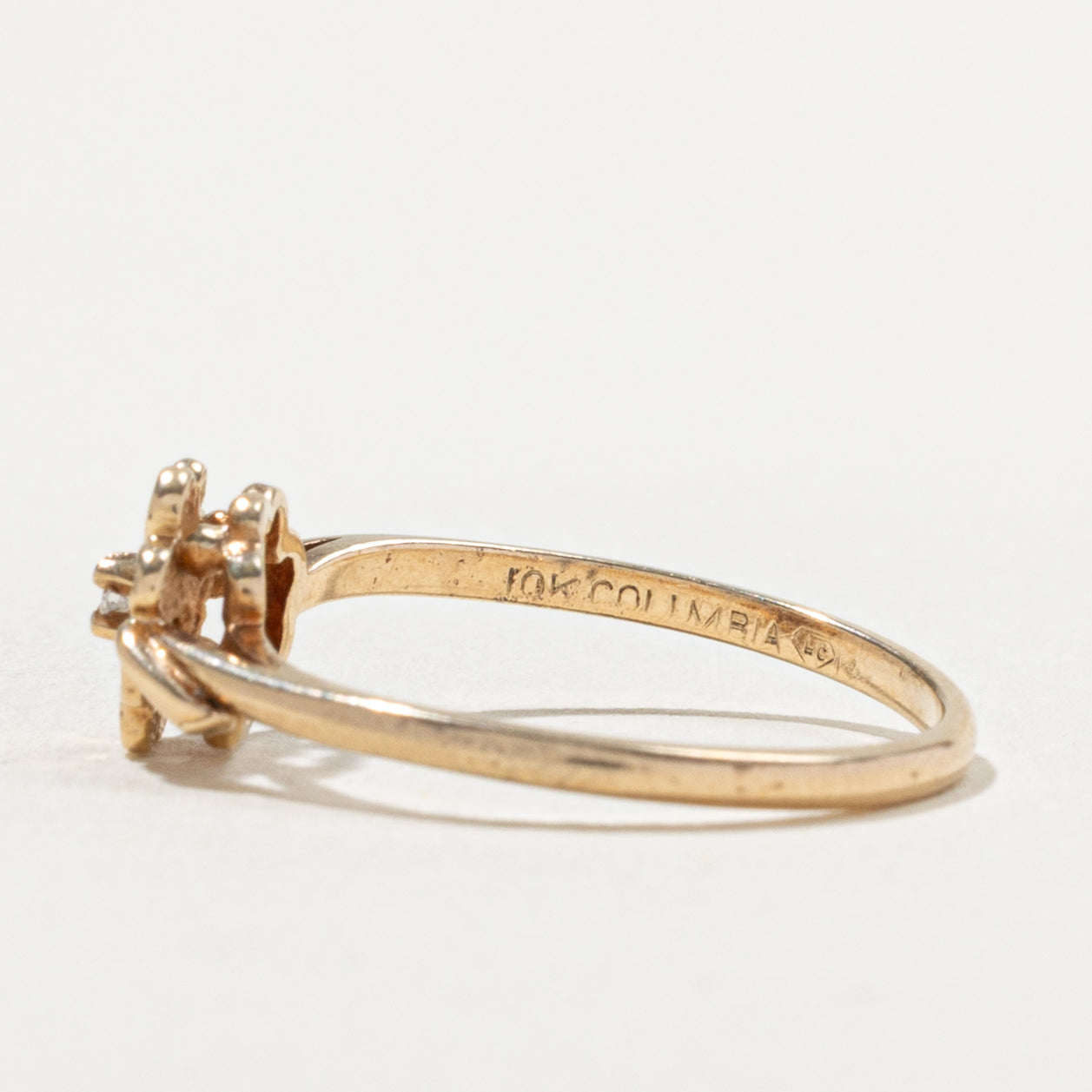 10k Diamond Flower Ring | SZ 6.25