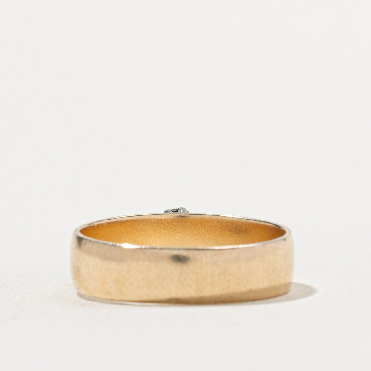 1961 London Two Tone Illusion Set Diamond Floral Design Ring | SZ 8.25