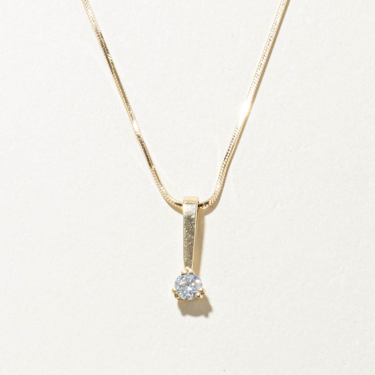 Canadian Diamond Drop Pendant Necklace | 0.26ct SI2/I1 G/H | 17"