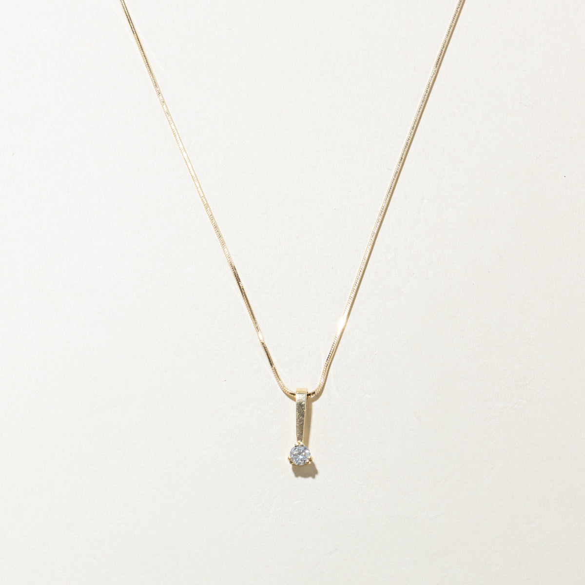 Canadian Diamond Drop Pendant Necklace | 0.26ct SI2/I1 G/H | 17"
