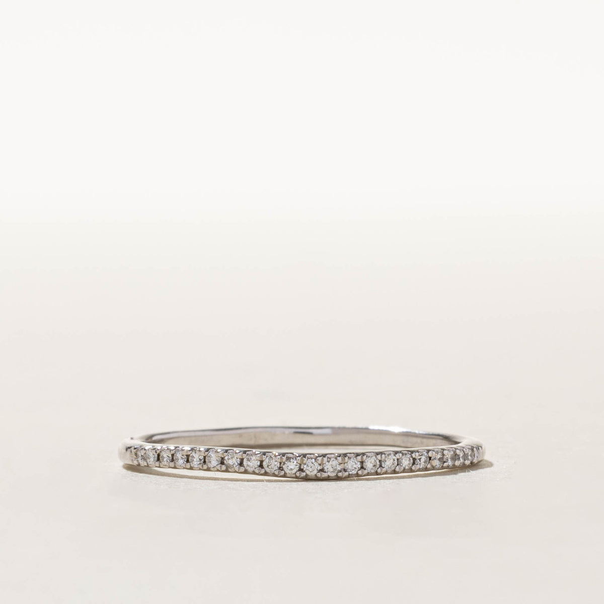 10k Semi Eternity Diamond Contour Band | 0.06ctw | 1.35mm | SZ 8.5
