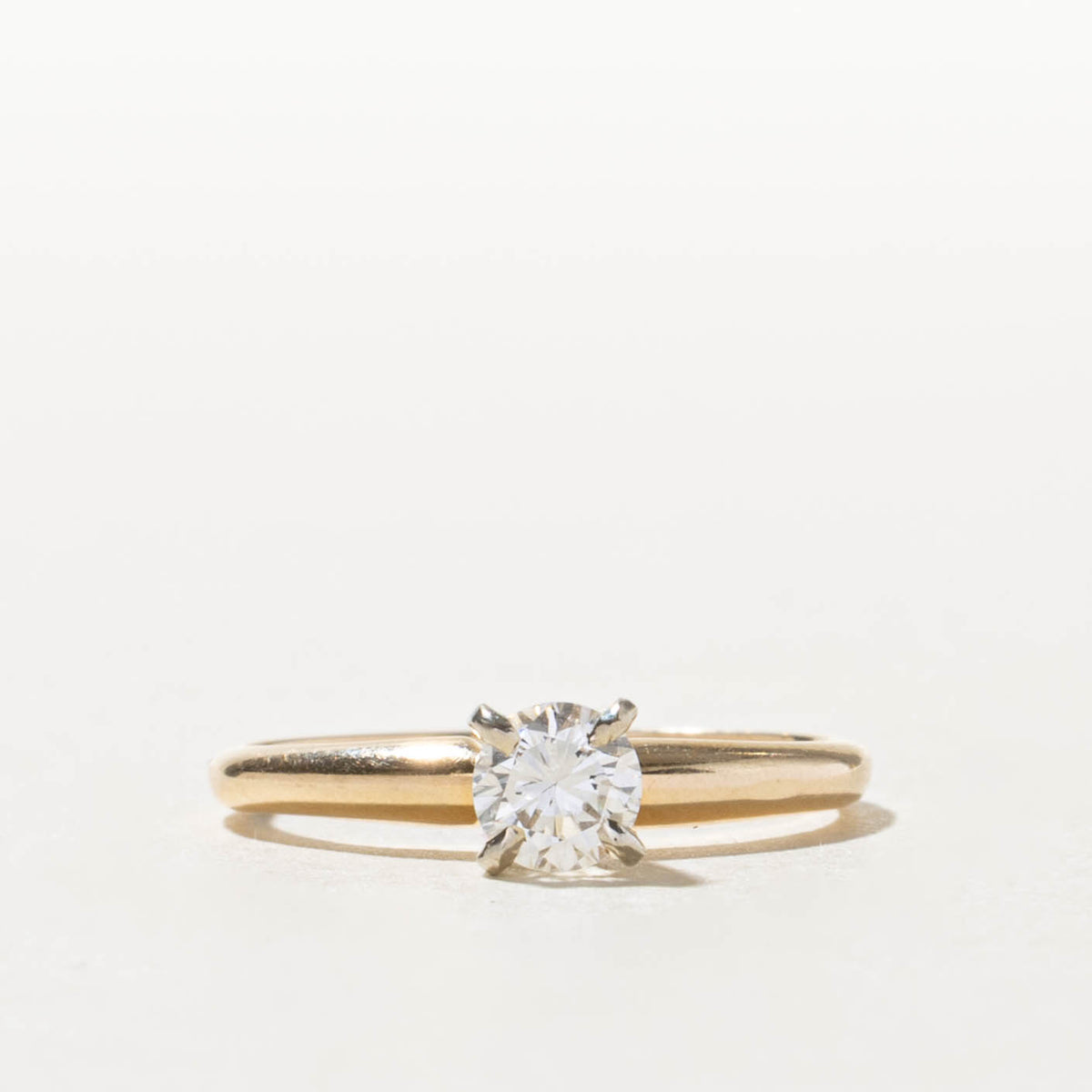 14k Solitaire Diamond Engagement Ring | 0.35ct VS2 J | SZ 5
