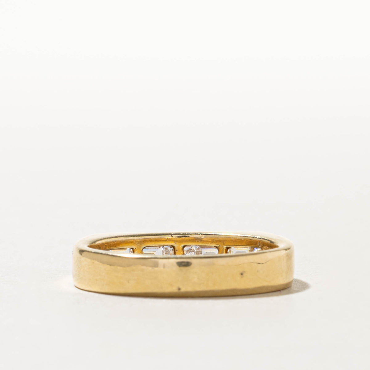18k Five Stone Baguette Cut Diamond Band | 0.30ctw | 4.45mm | SZ 9.25