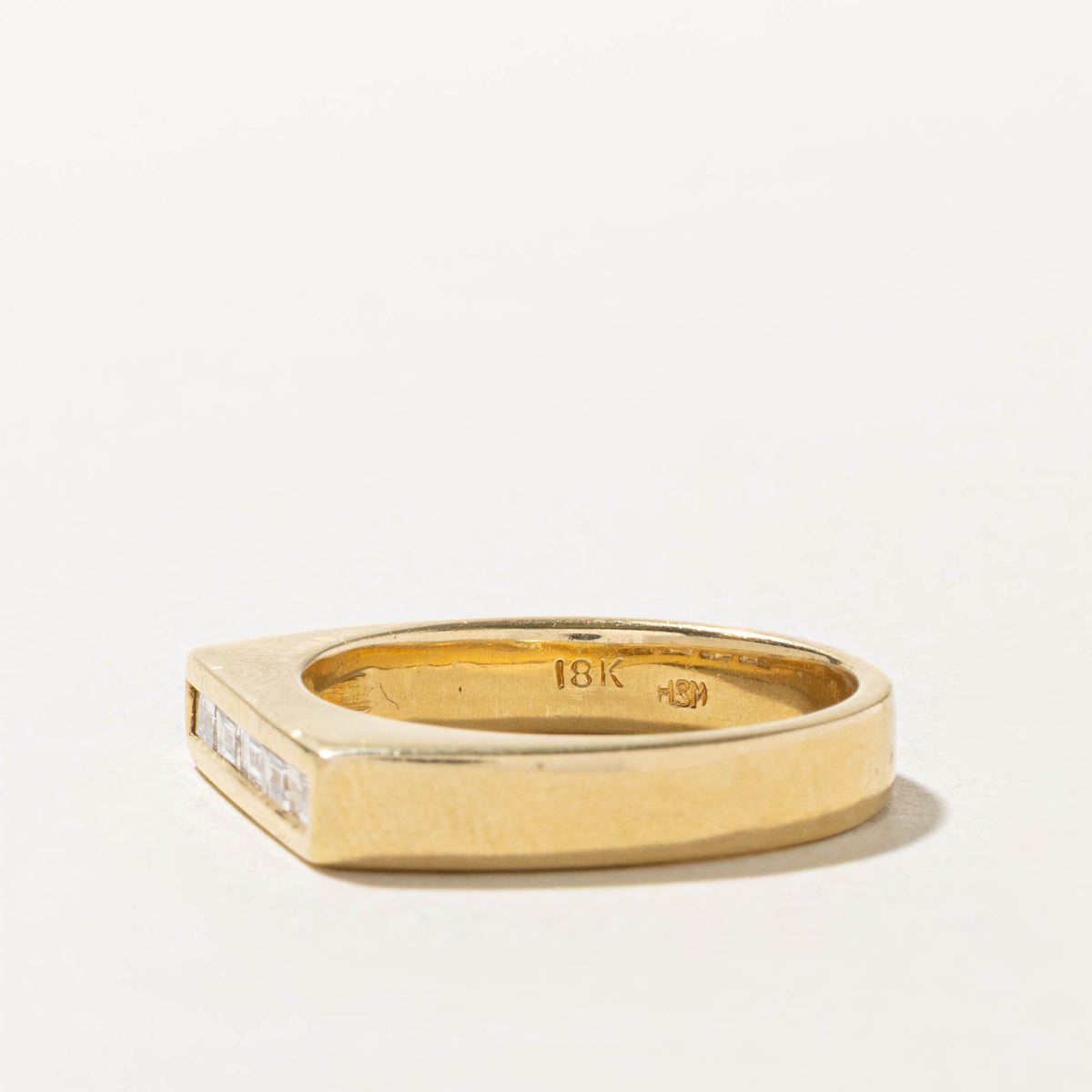18k Five Stone Baguette Cut Diamond Band | 0.30ctw | 4.45mm | SZ 9.25