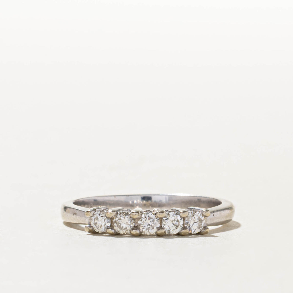 14k Five Stone Diamond Band | 0.25ctw | 2.90mm | SZ 6.25
