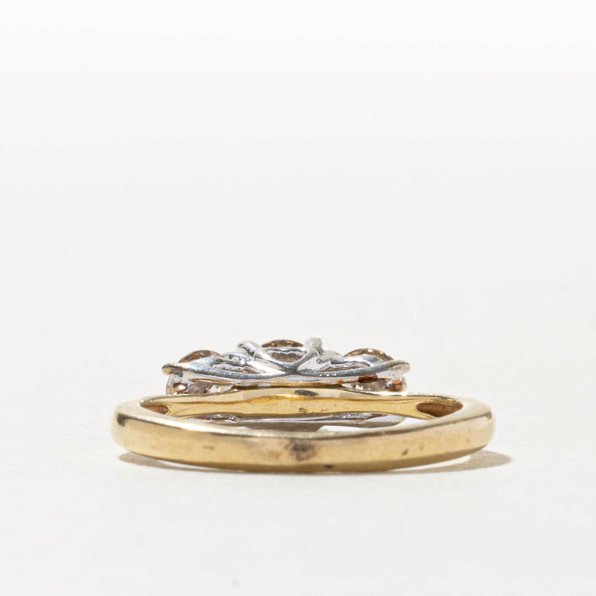 10k Three Stone Diamond Engagement Ring | 1.00ctw | SZ 5.75