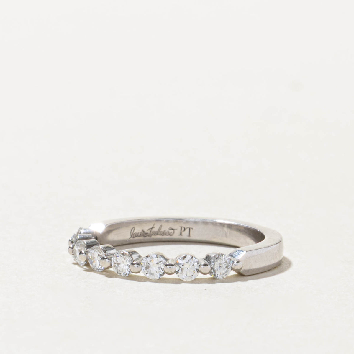 950 Platinum Semi Eternity Diamond Band | 0.32ctw | 2.25mm | SZ 4.25