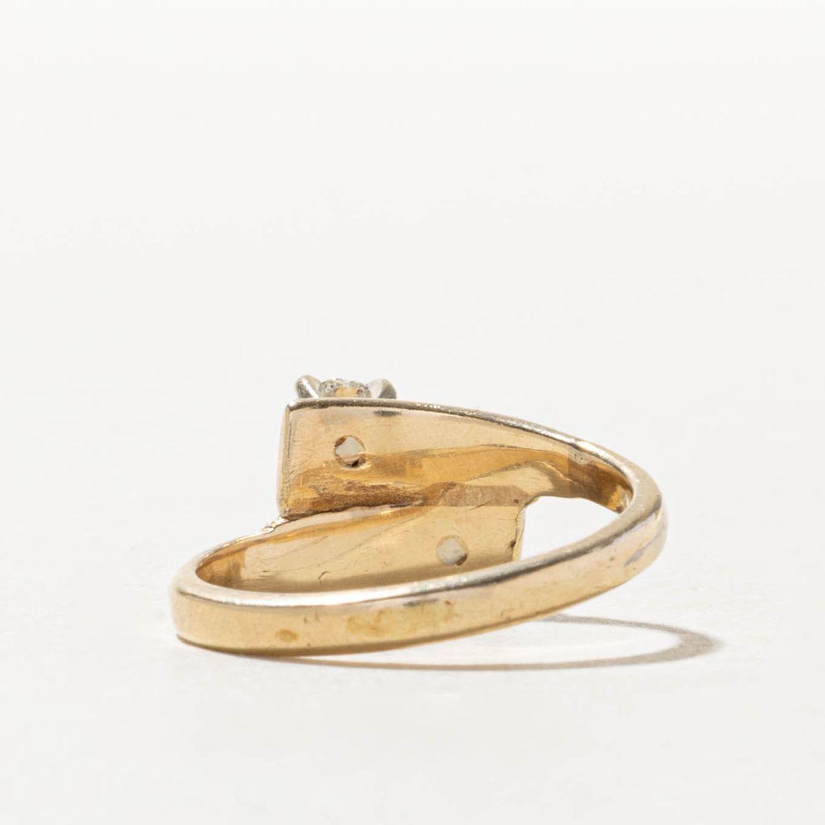 14k Toi et Moi Old European Cut Diamond Bypass Ring | 0.50ctw | SZ 6.5
