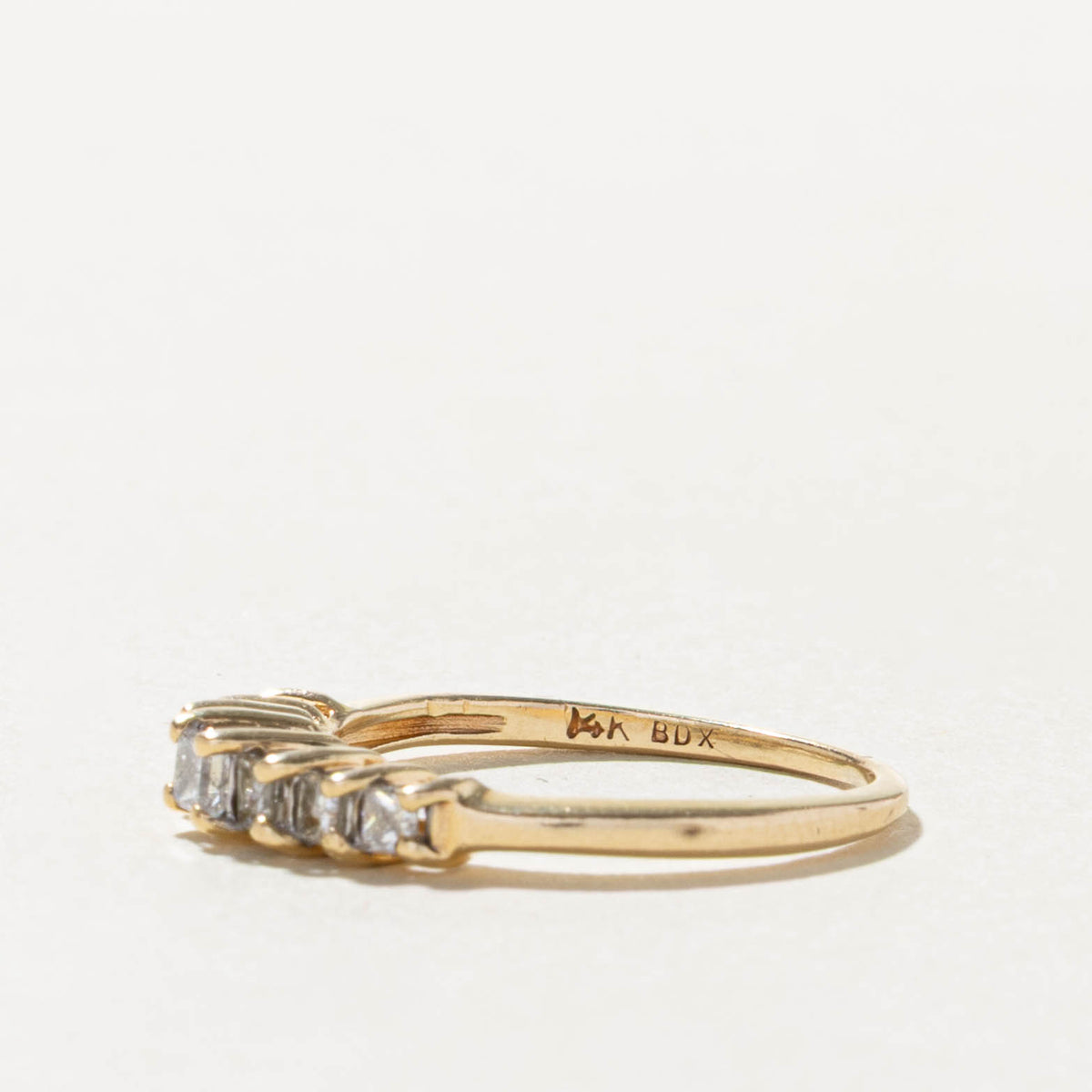 14k Semi Eternity Princess Cut Diamond Ring | 0.50ctw | SZ 5.75