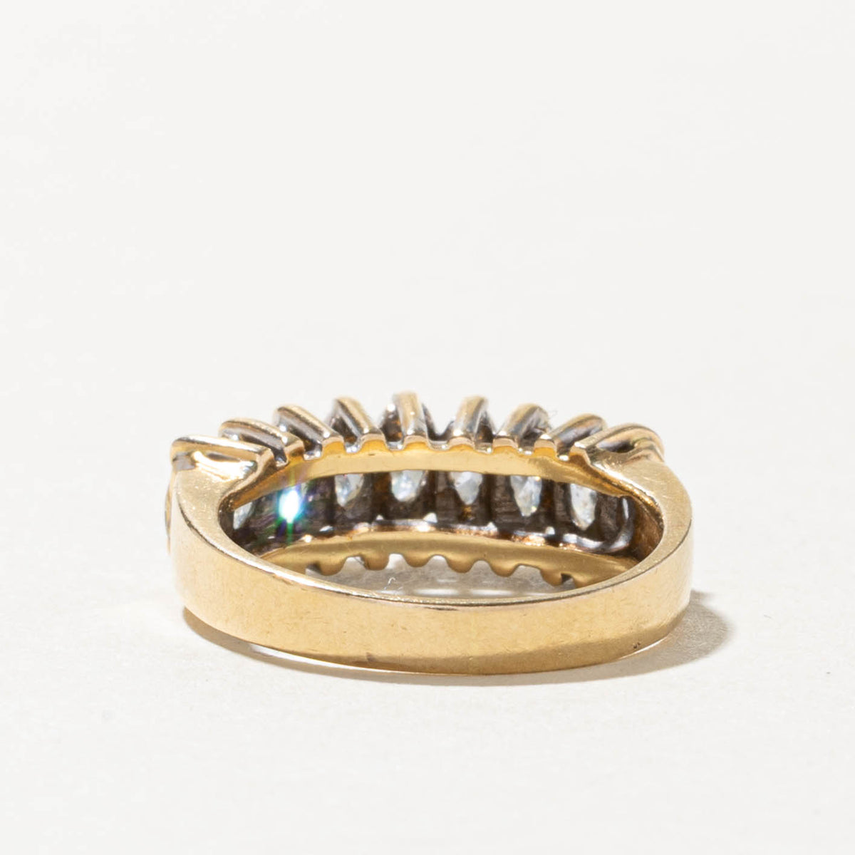 14k Semi Eternity Marquise Cut Diamond Band | 0.60ctw | 5.85mm | SZ 5.25