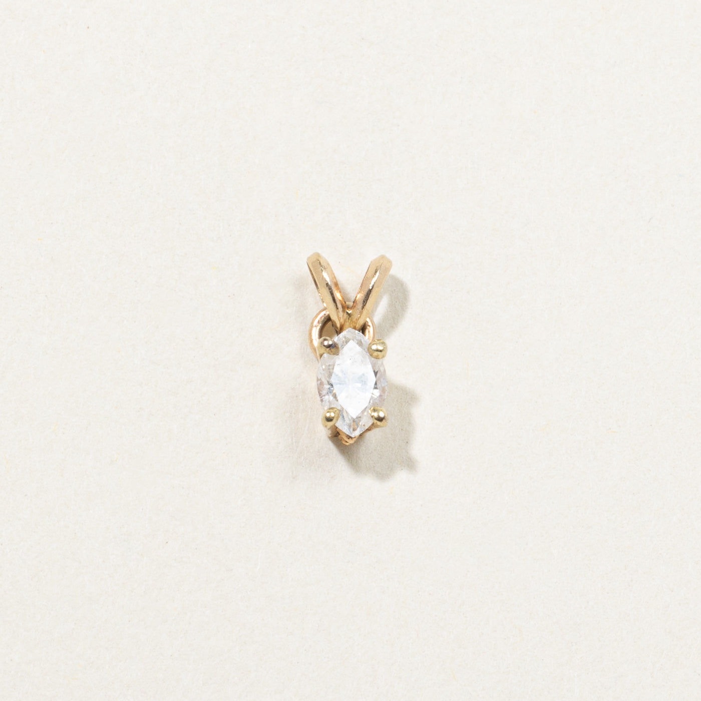 14k Marquise Cut Diamond Pendant | 0.35ct