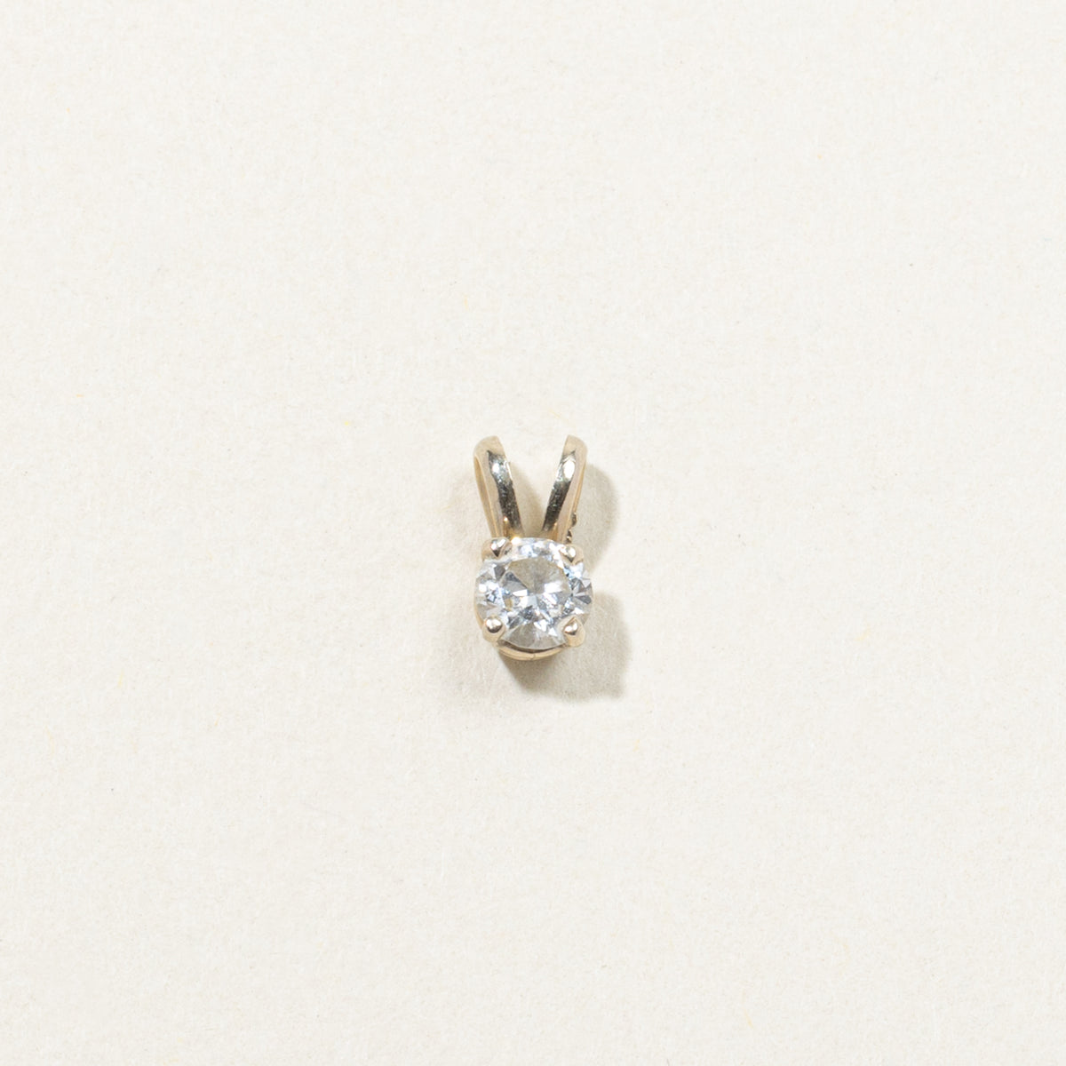 14k Solitaire Diamond Pendant | 0.25ct