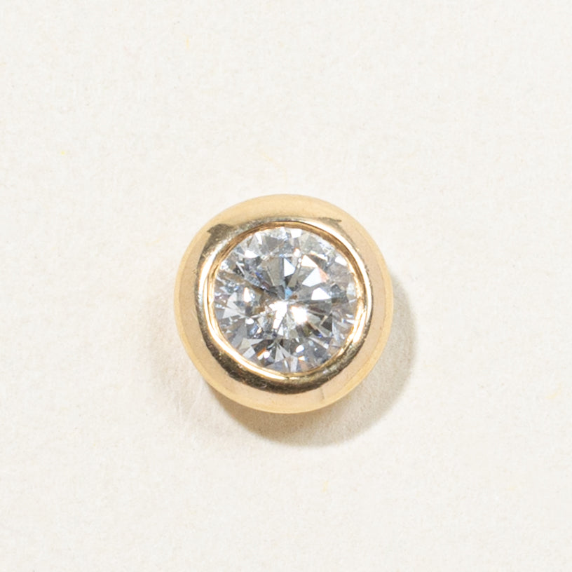 Bezel Set Solitaire Diamond Pendant | 0.61ct