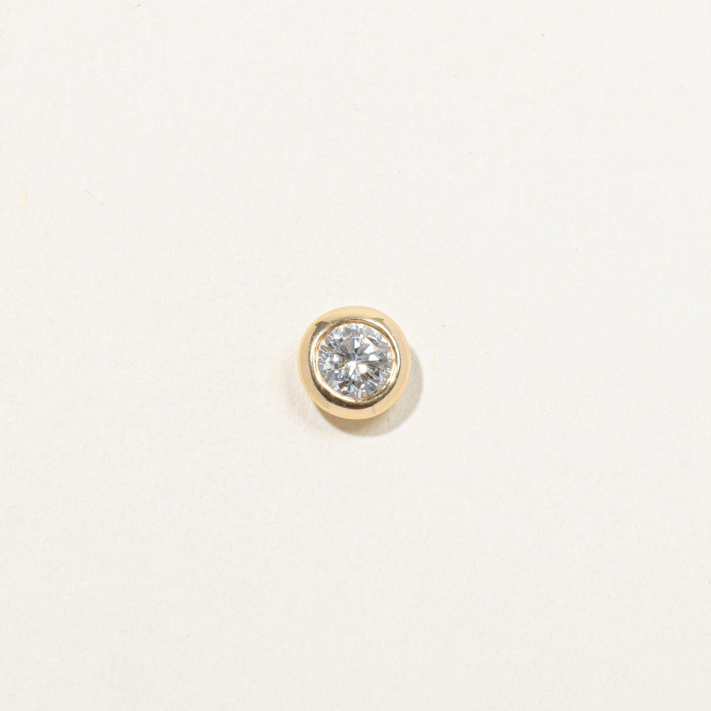 Bezel Set Solitaire Diamond Pendant | 0.61ct