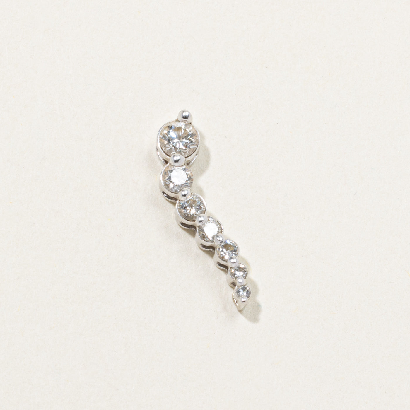 14k White Gold Diamond Journey Pendant | 0.39ctw