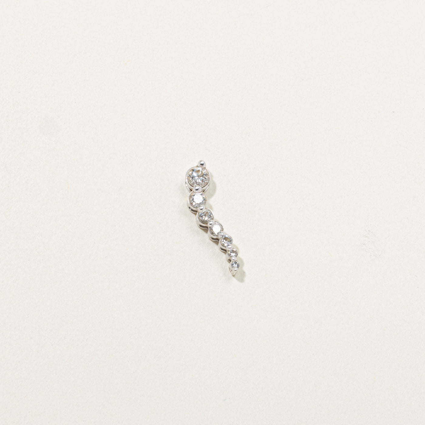 14k White Gold Diamond Journey Pendant | 0.39ctw