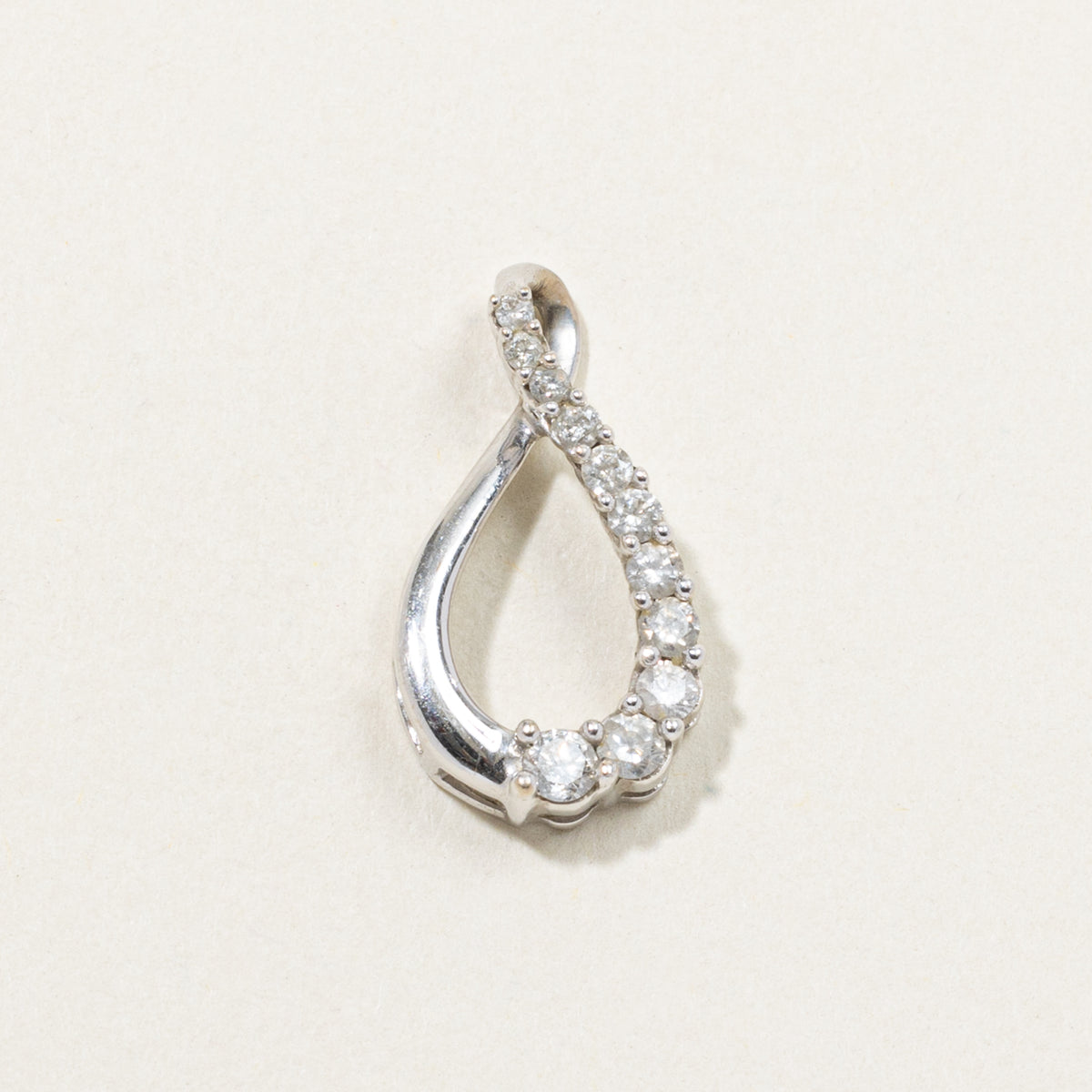 10k Diamond Teardrop Pendant | 0.28ctw