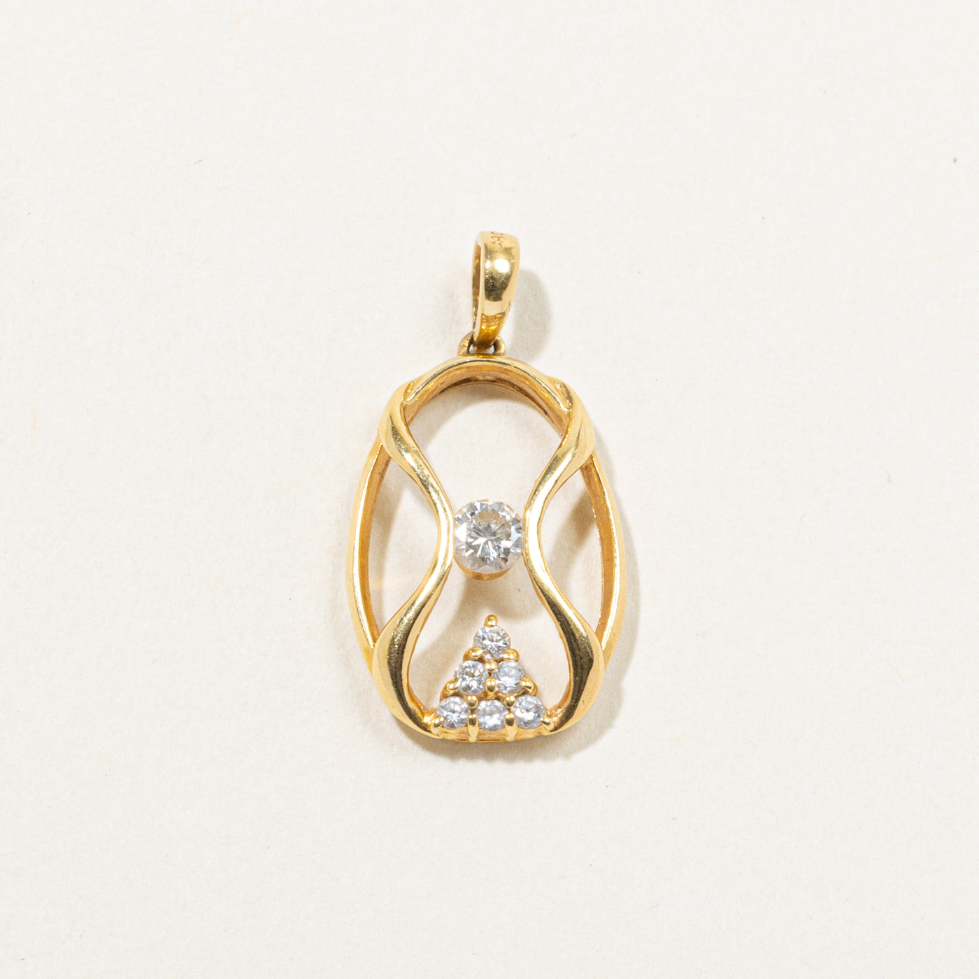 18k Diamond Openwork Abstract Pendant | 0.29ctw