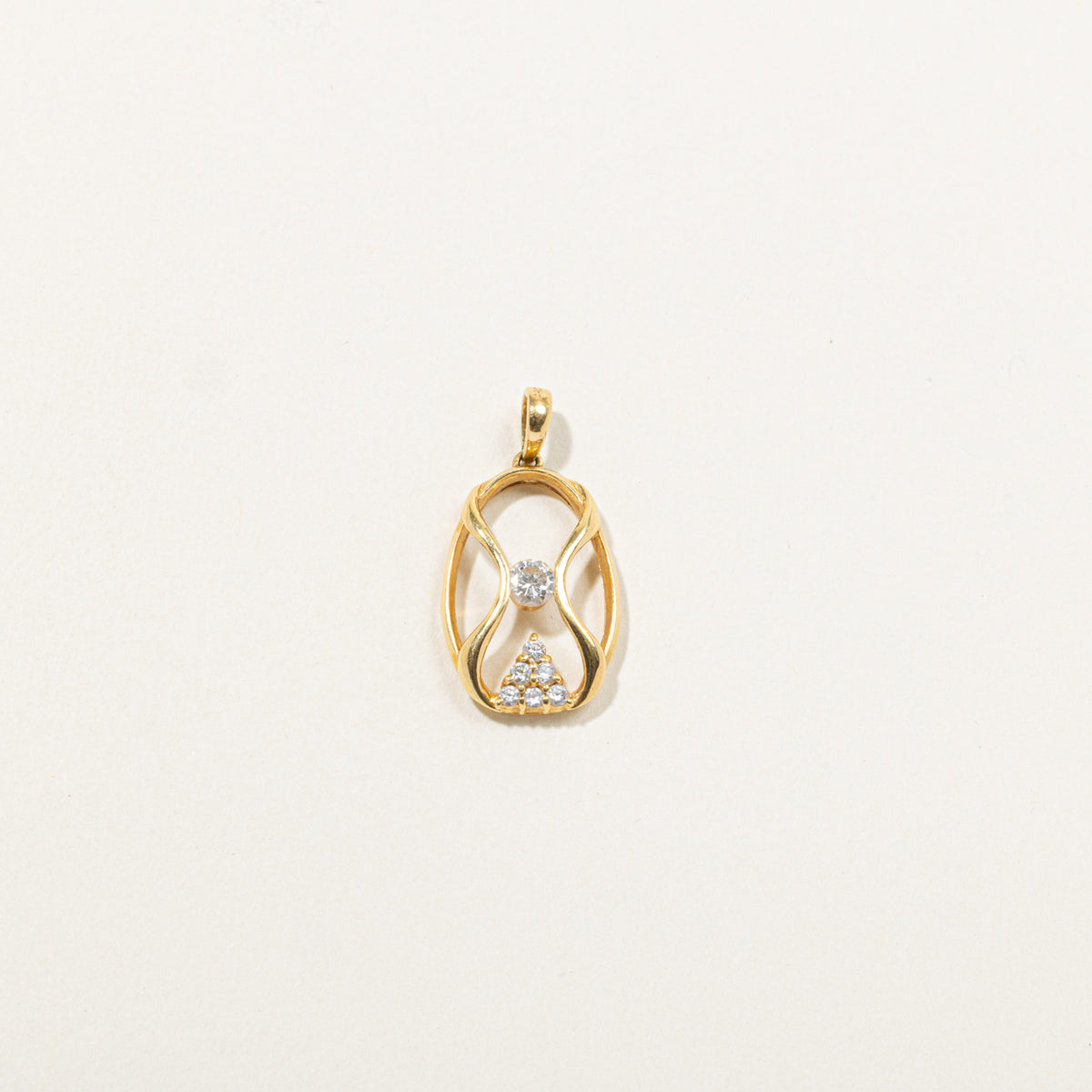 18k Diamond Openwork Abstract Pendant | 0.29ctw