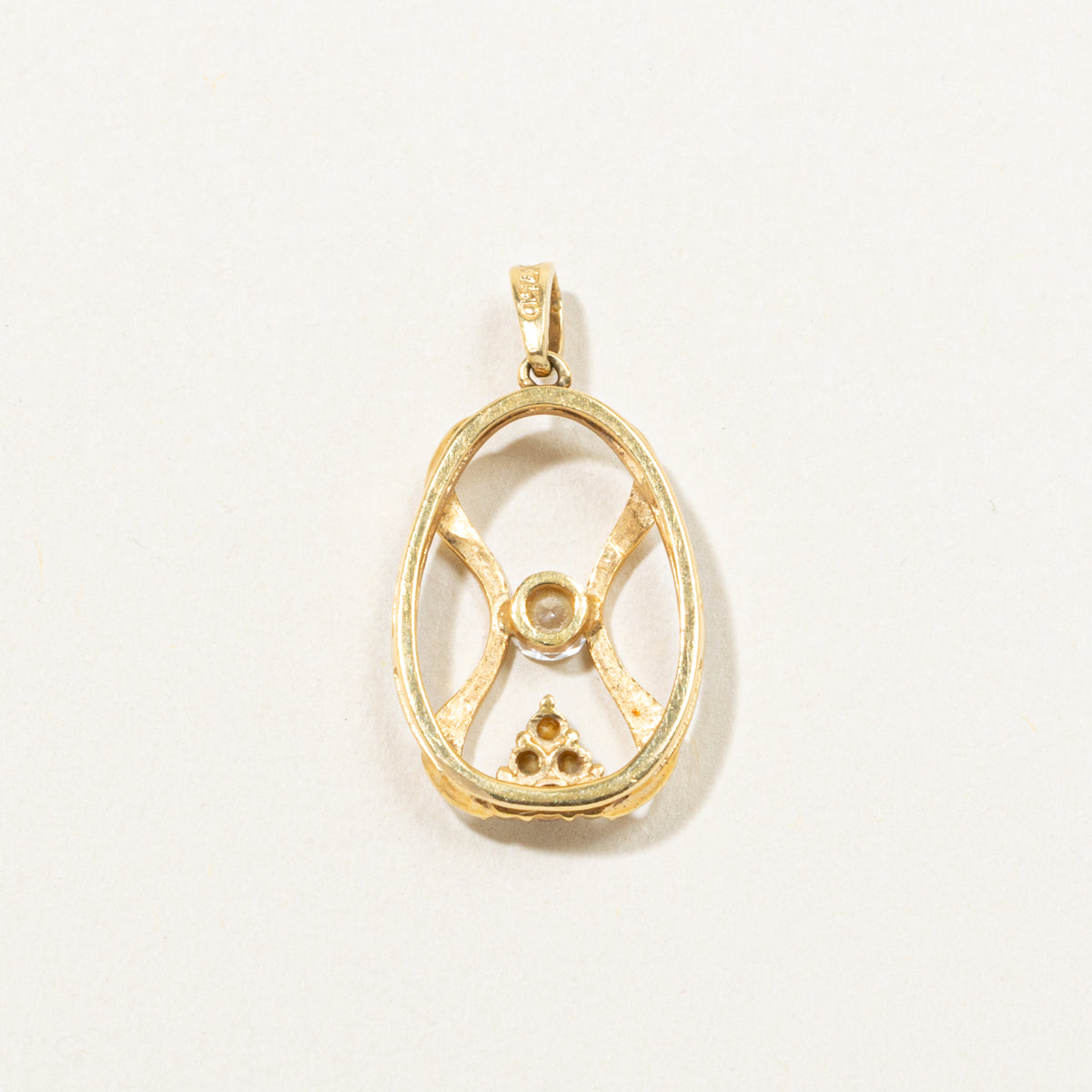 18k Diamond Openwork Abstract Pendant | 0.29ctw