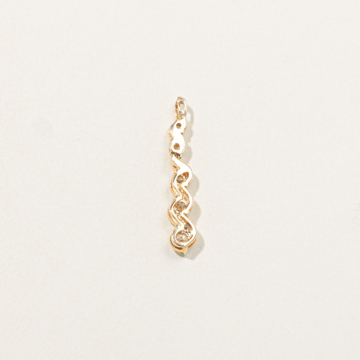 14k Channel Set Diamond Journey Pendant | 0.43ctw