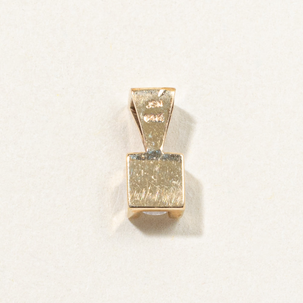 14k Solitaire Diamond Pendant | 0.29ct