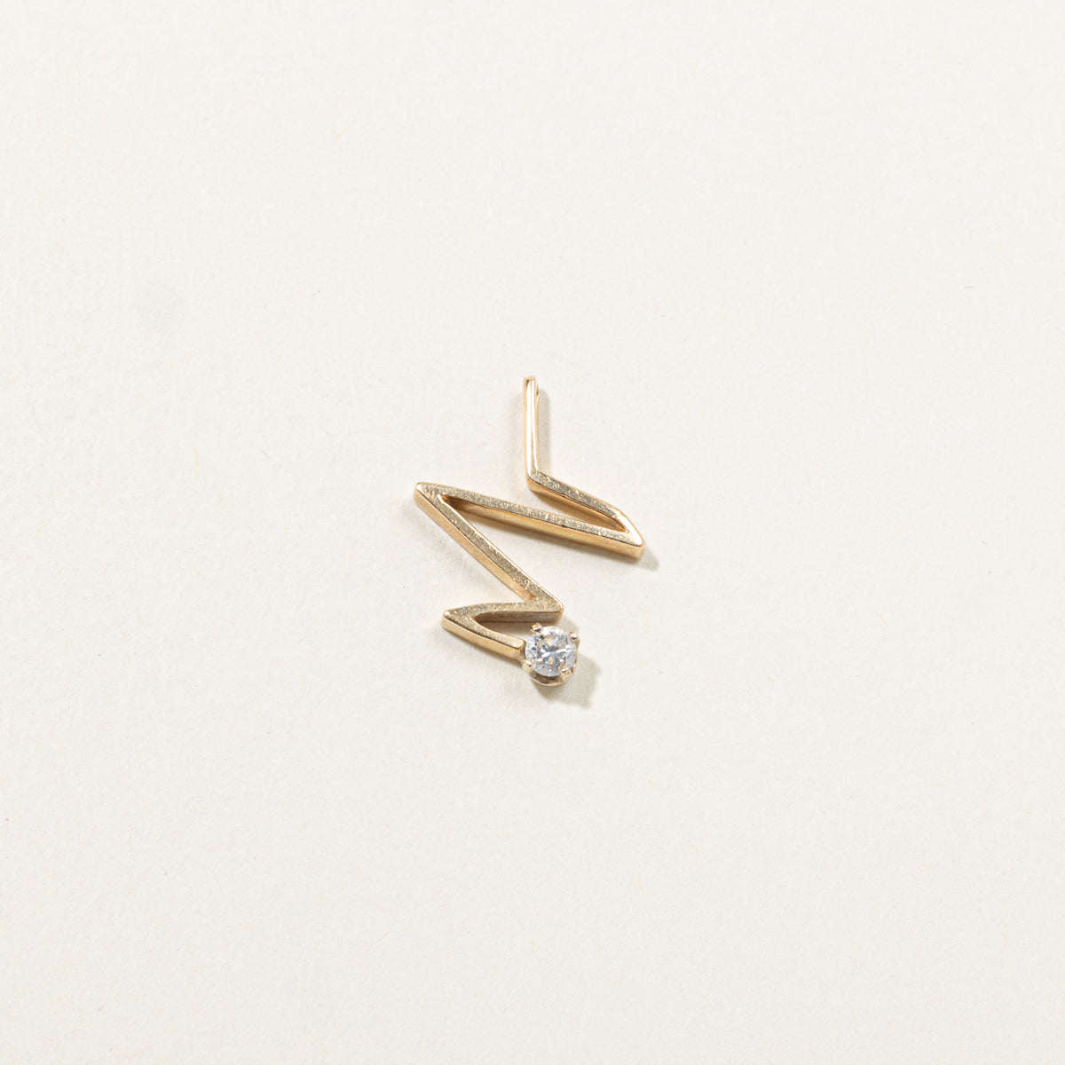 14k Diamond Abstract Pendant | 0.12ct