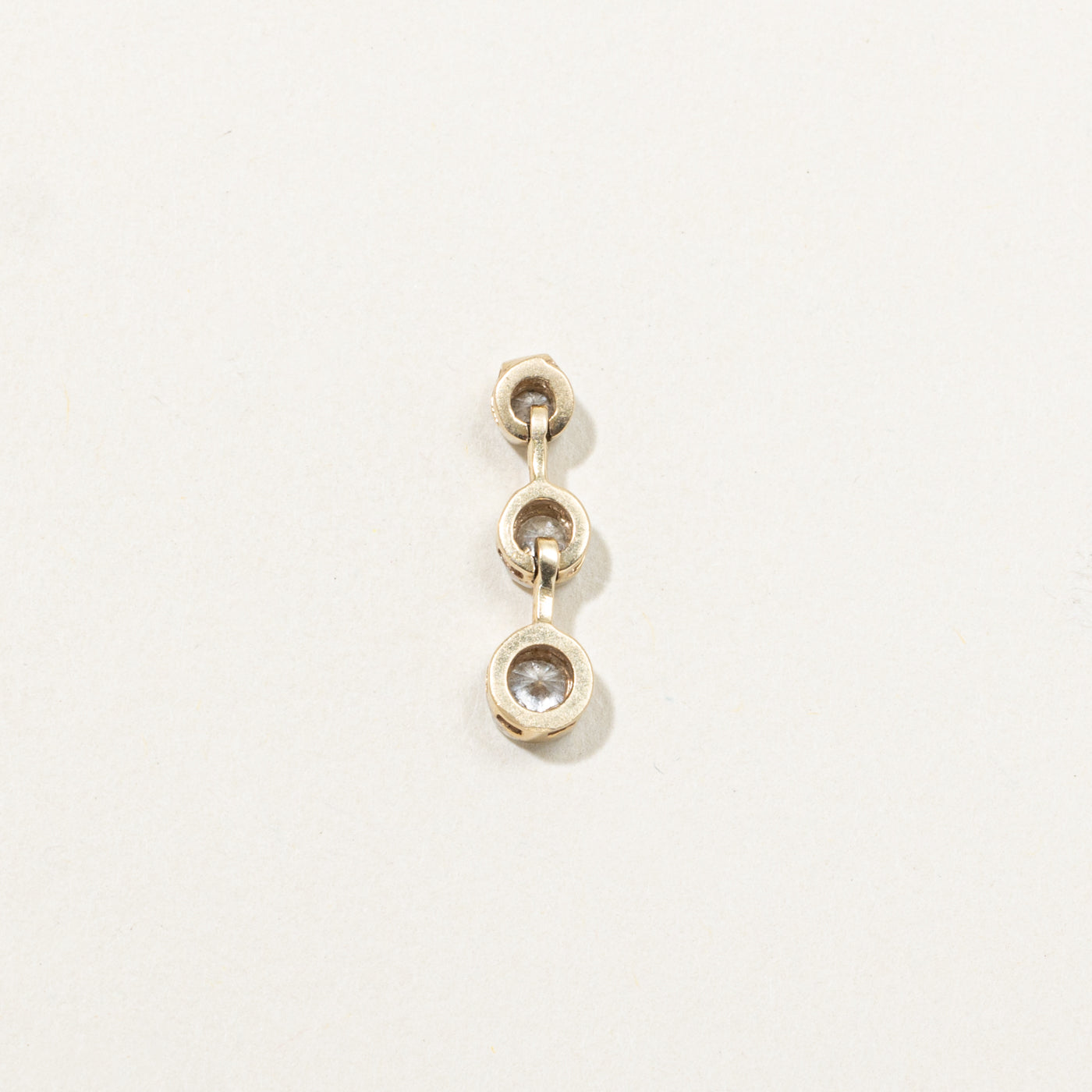 10k Three Stone Diamond Journey Pendant | 0.30ctw