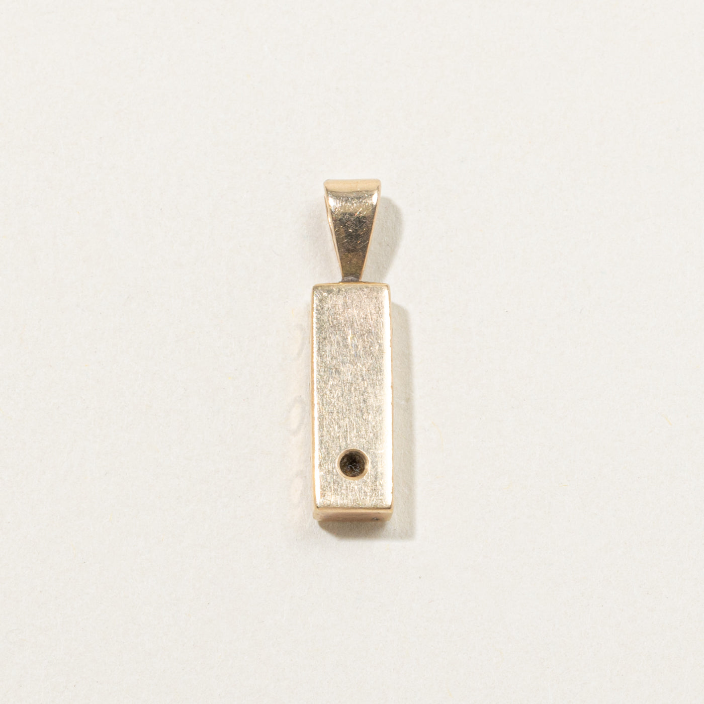 10k Diamond Engraved Matte Pendant | 0.16ct
