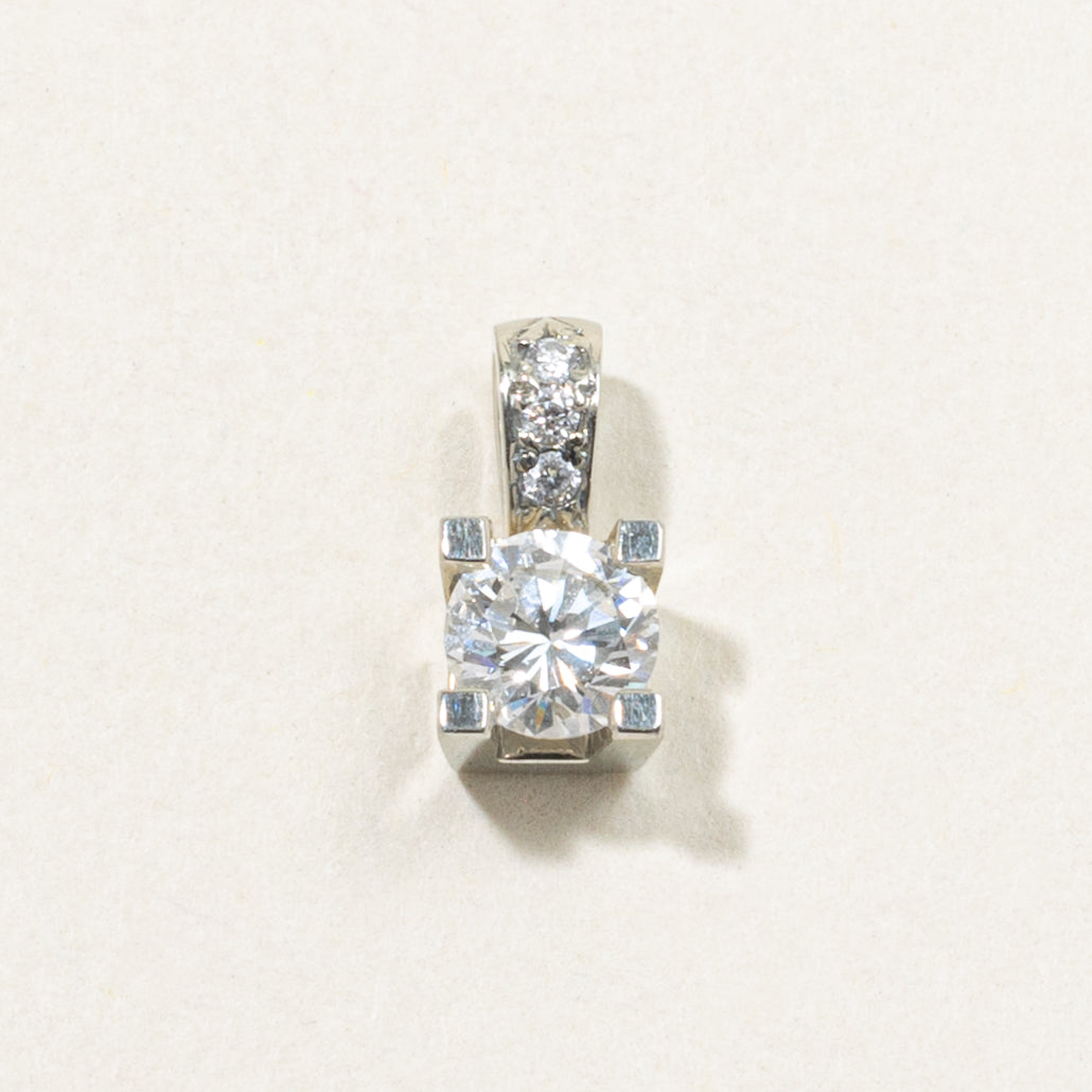 18k White Gold Diamond Pendant | 0.51ctw