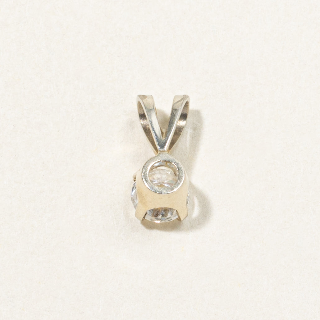 10k Solitaire Diamond Pendant | 0.39ct