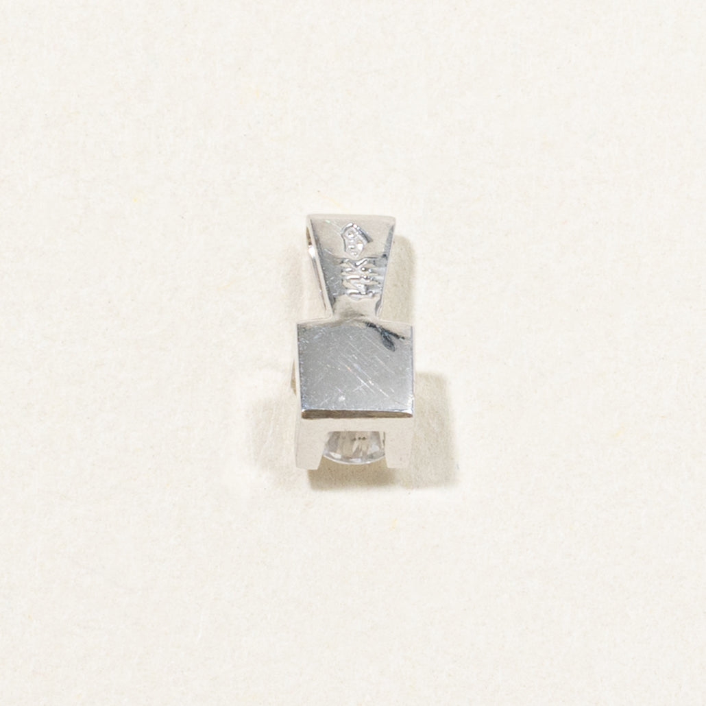 14k Solitaire Diamond Pendant | 0.24ct