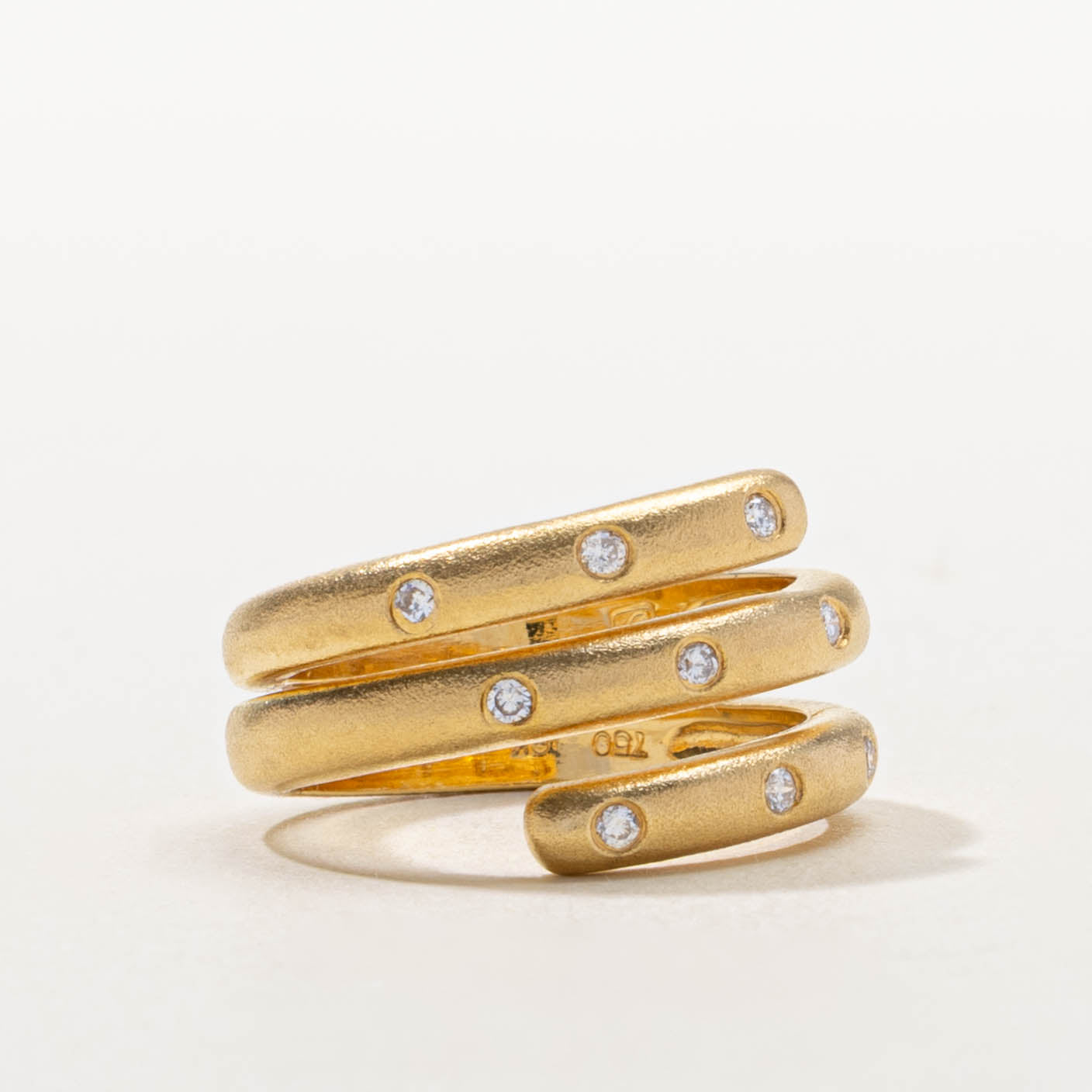 18k Scattered Diamond Wrap Ring | SZ 5.25