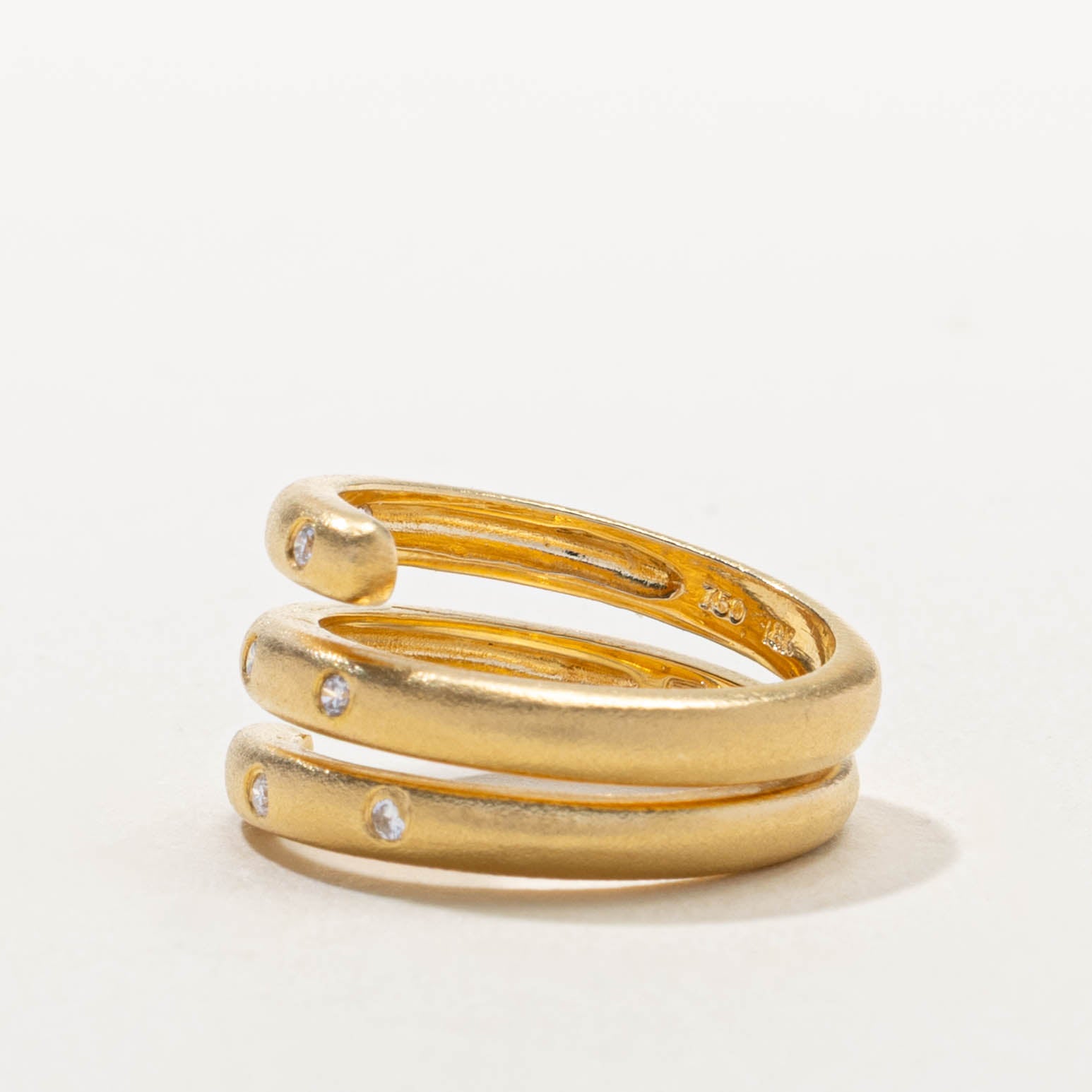 18k Scattered Diamond Wrap Ring | SZ 5.25