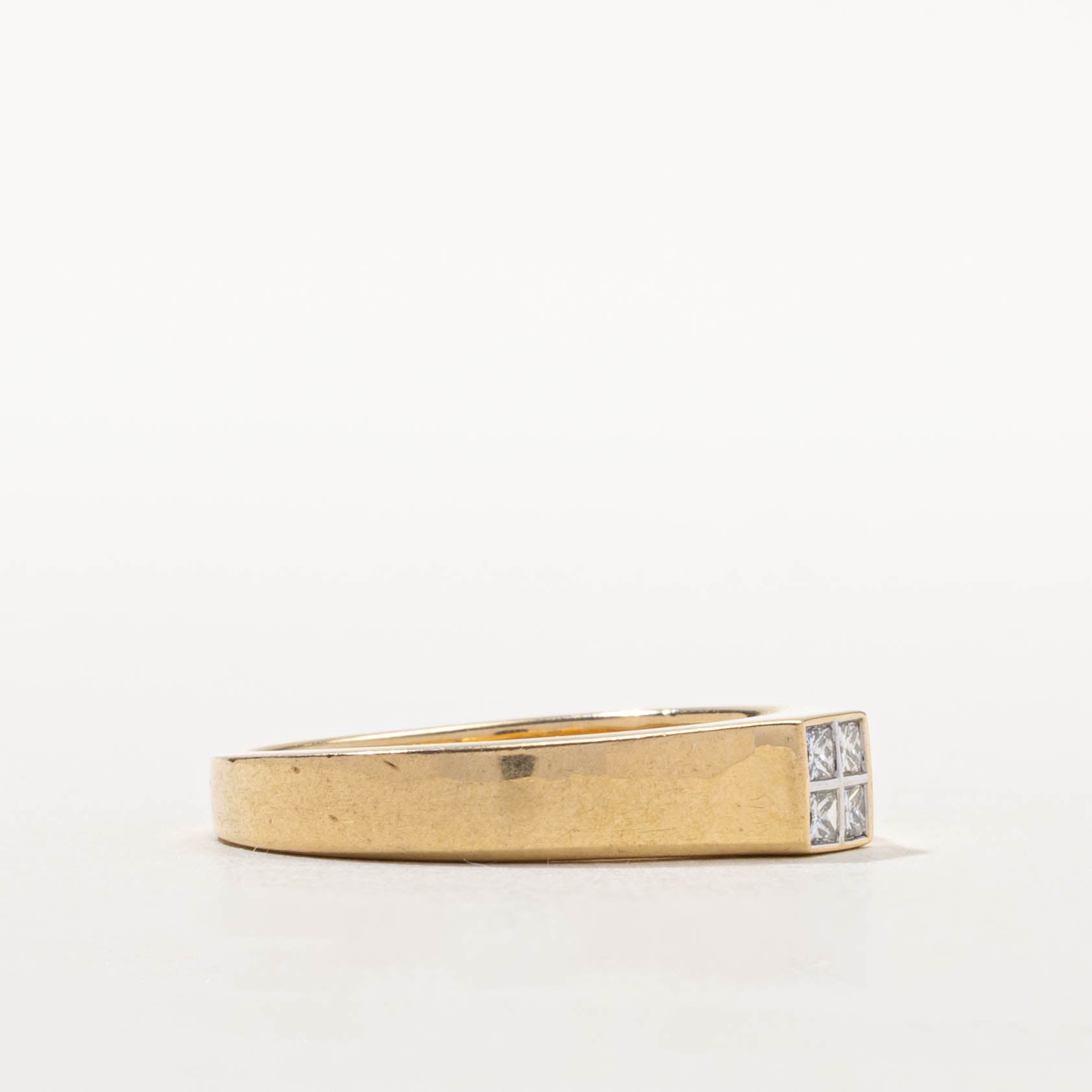 18k Princess Cut Diamond Grid Ring | 0.21ctw | SZ 10