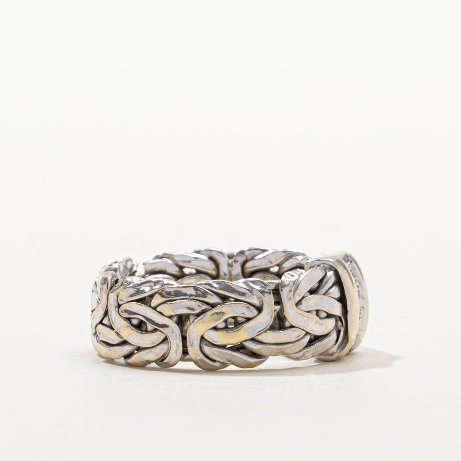 14k Diamond Byzantine Chain Ring | SZ 6.5